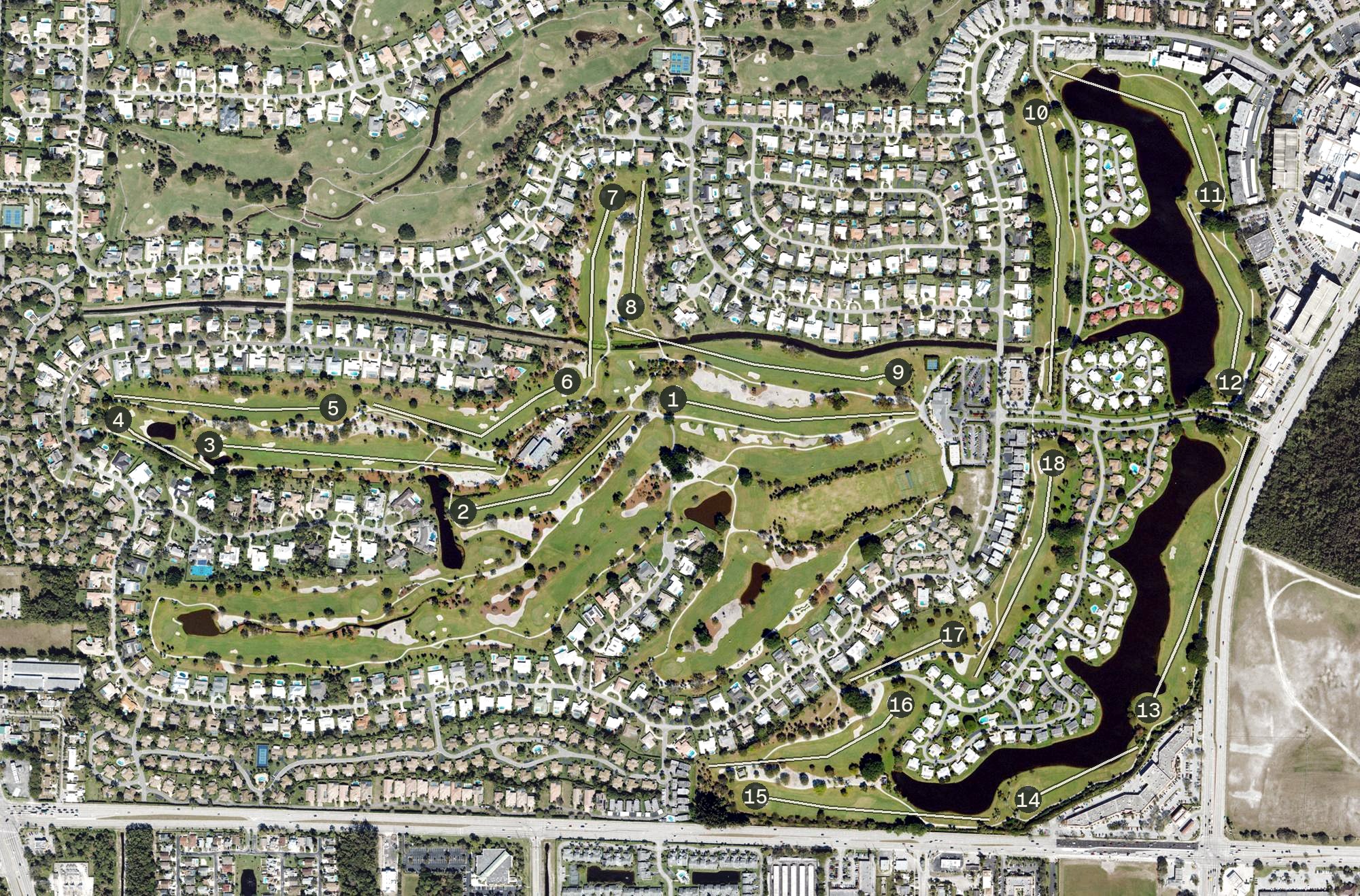 Aerial view of Atlantis Golf Club, FL