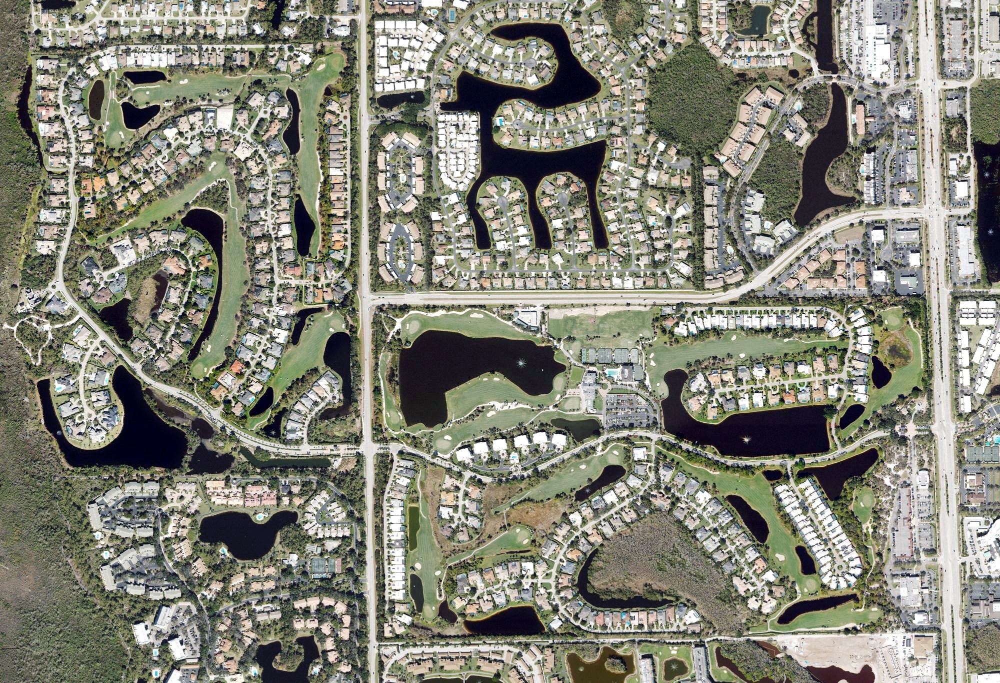 Aerial view of Audubon Country Club, FL