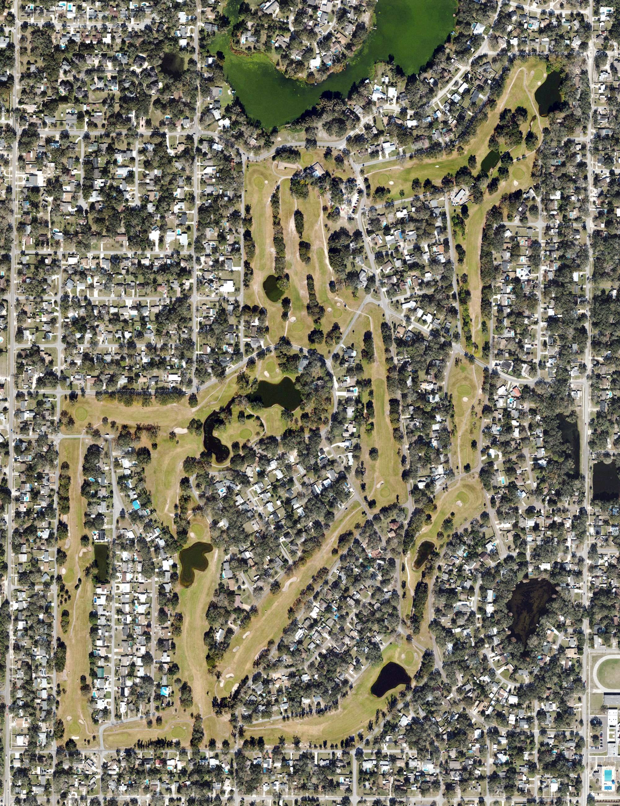 Aerial view of Babe Zaharias Golf Course, FL