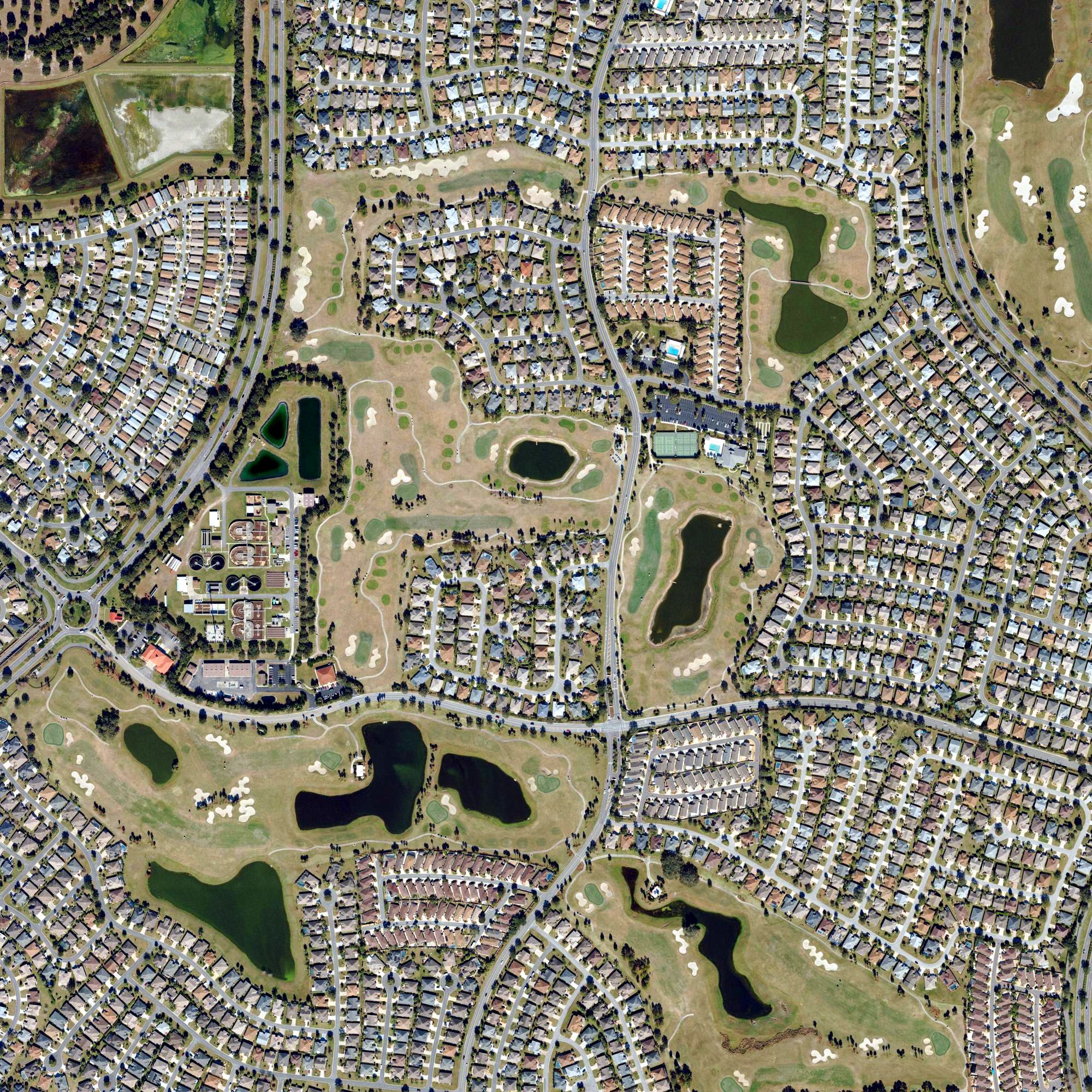 Aerial view of Bacall Golf Course (The Villages), FL