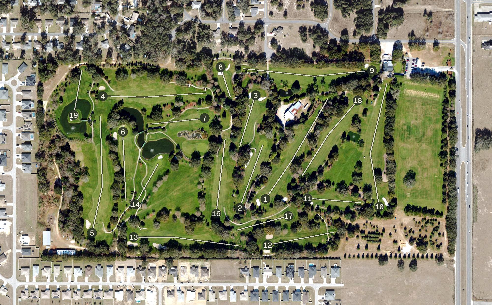 Aerial view of Baseline Golf Course, FL