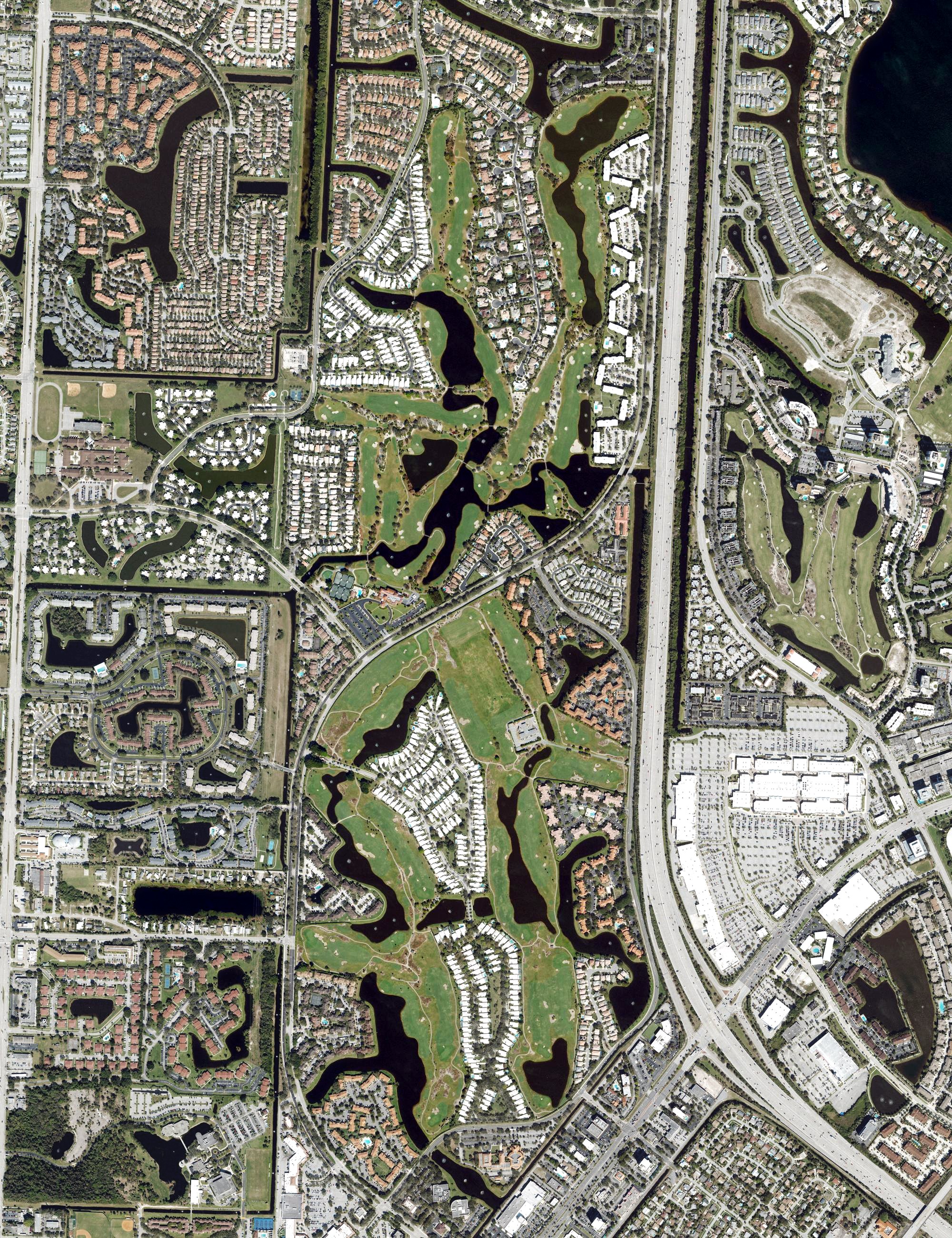 Aerial view of Bear Lakes Country Club, FL