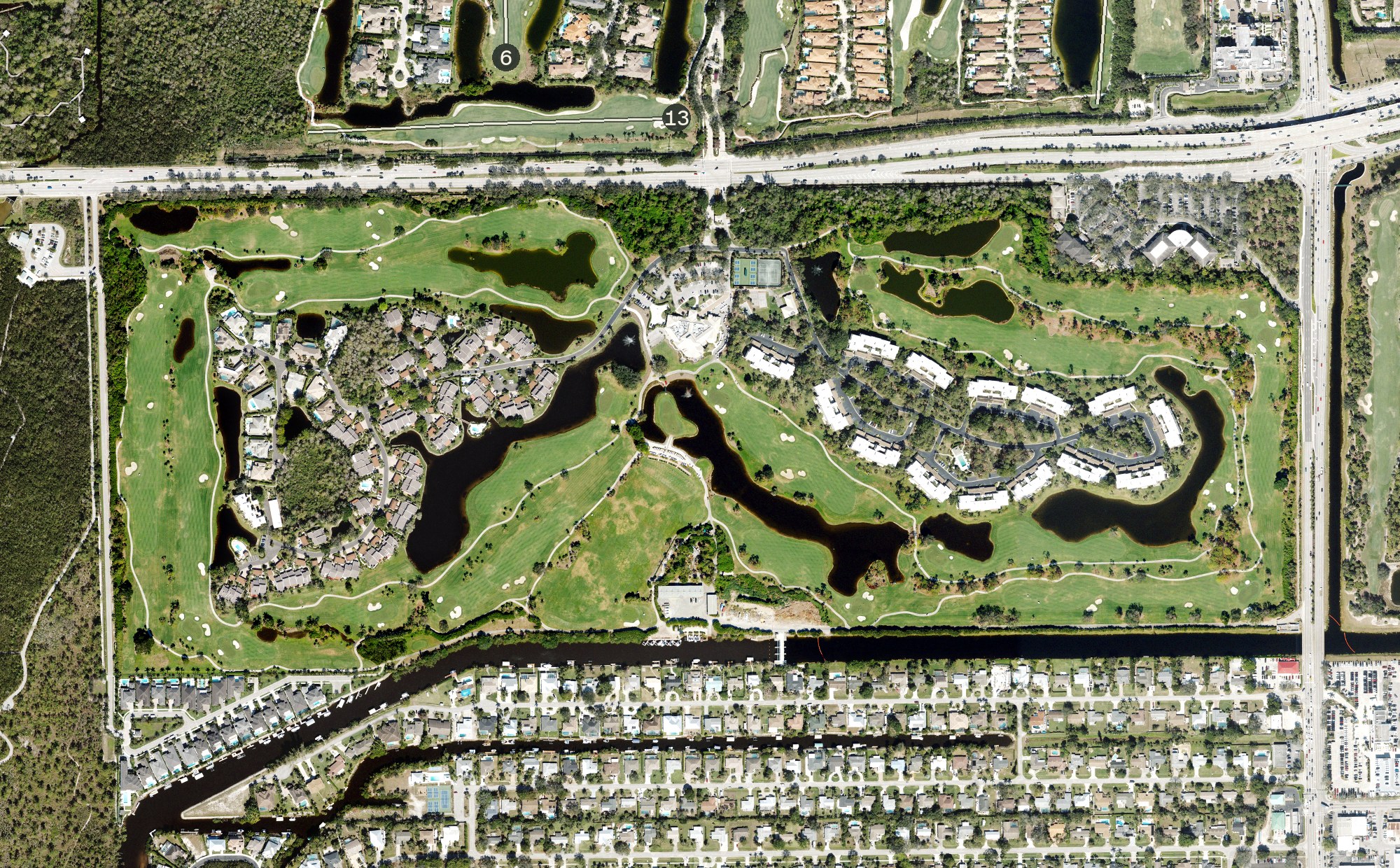 Aerial view of Bear's Paw Country Club, FL