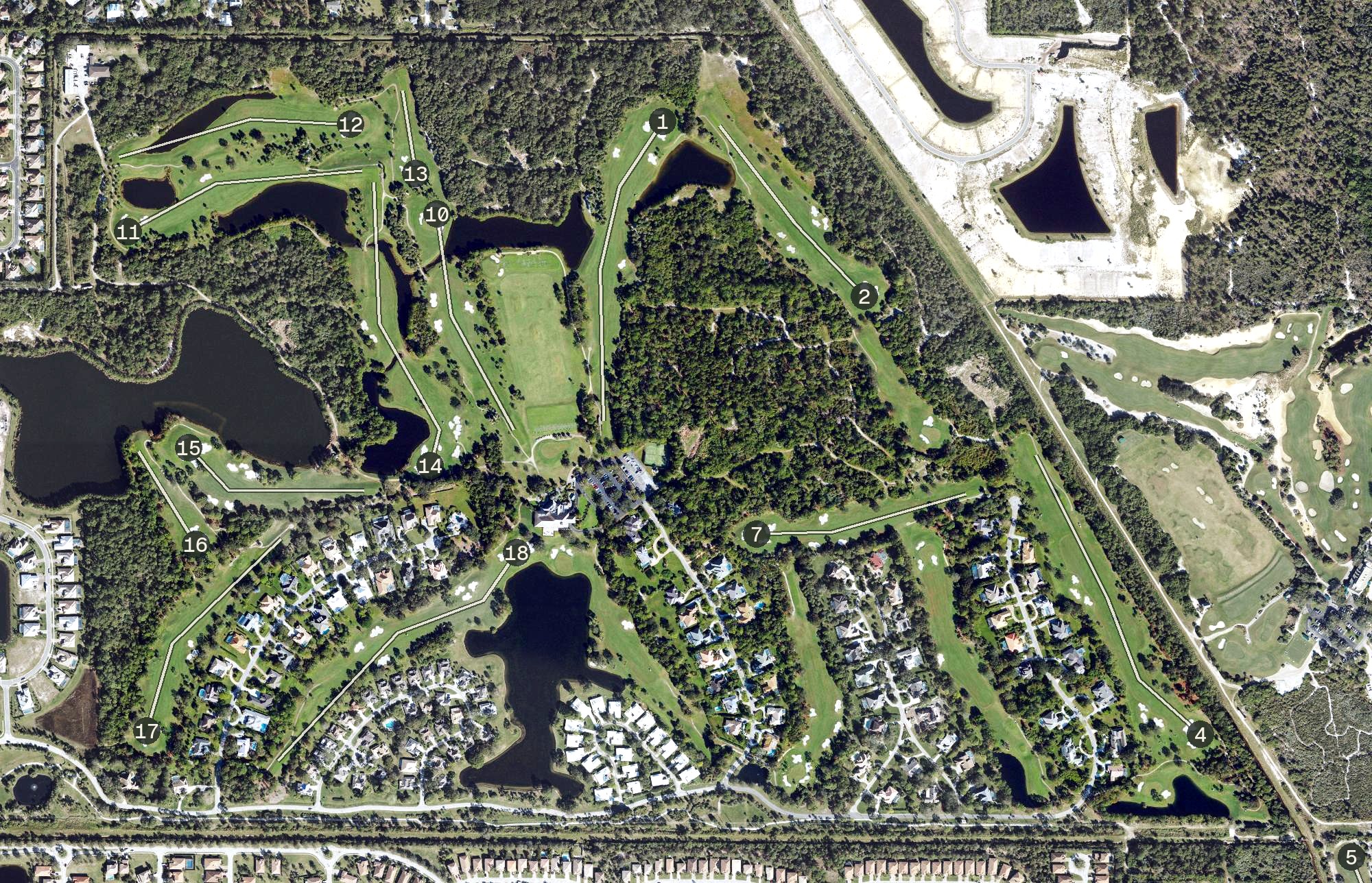 Aerial view of Bent Pine Golf Club, FL