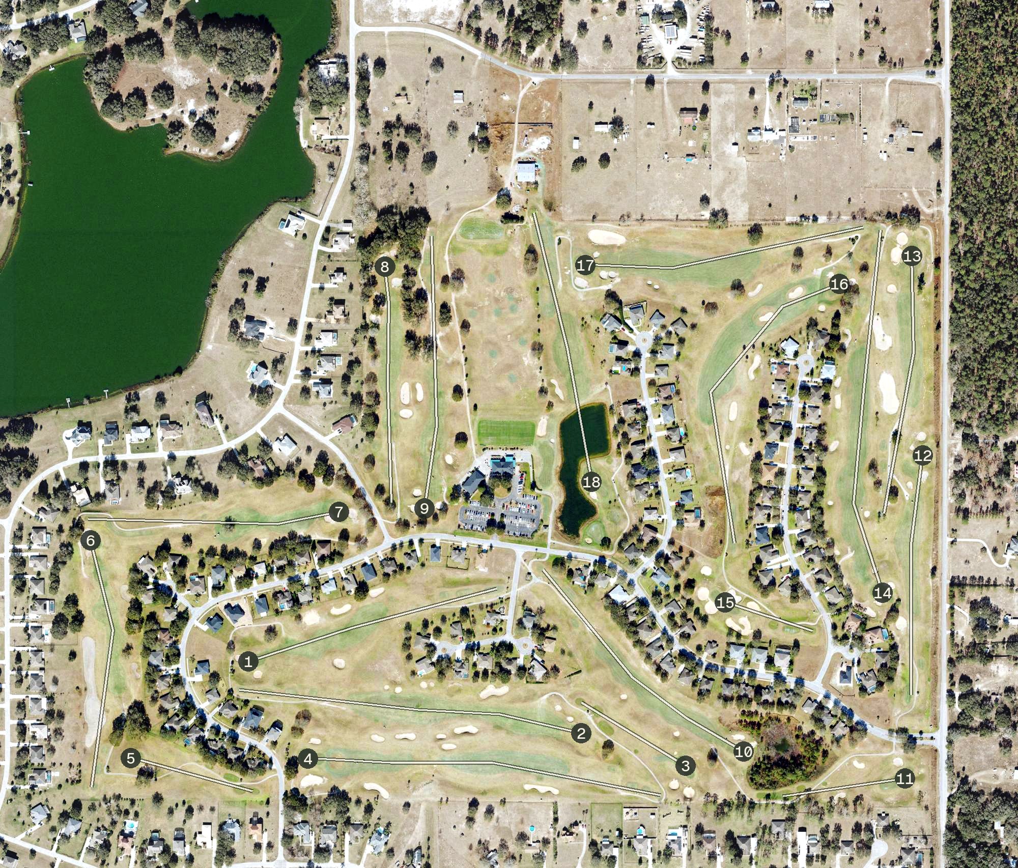 Aerial view of Black Bear Golf Club, FL