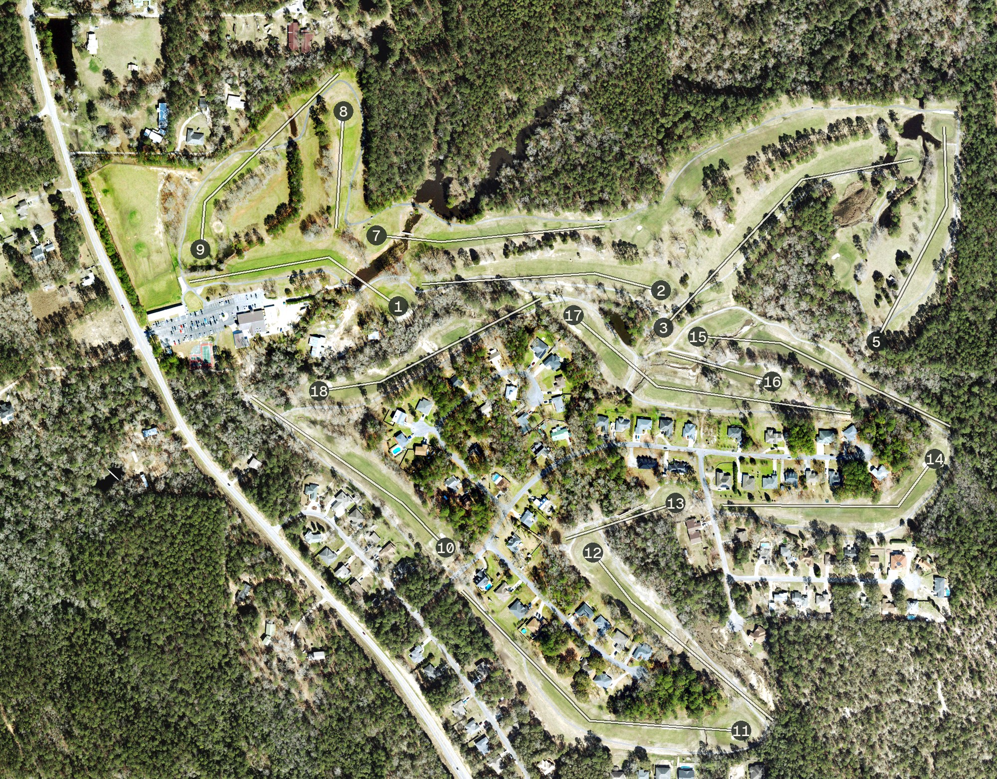 Aerial view of Blackwater Golf Club, FL