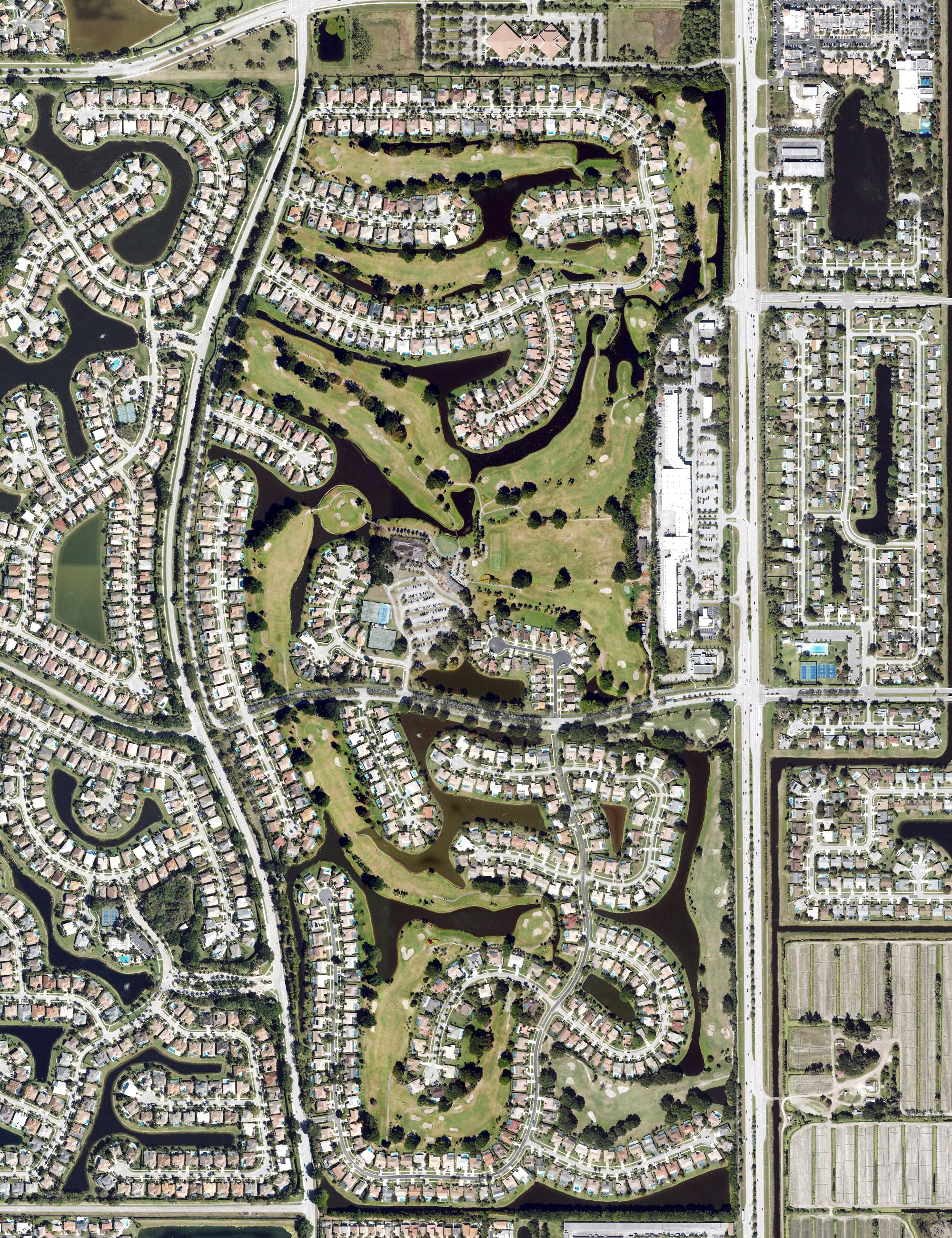 Aerial view of Boca Green Country Club, FL