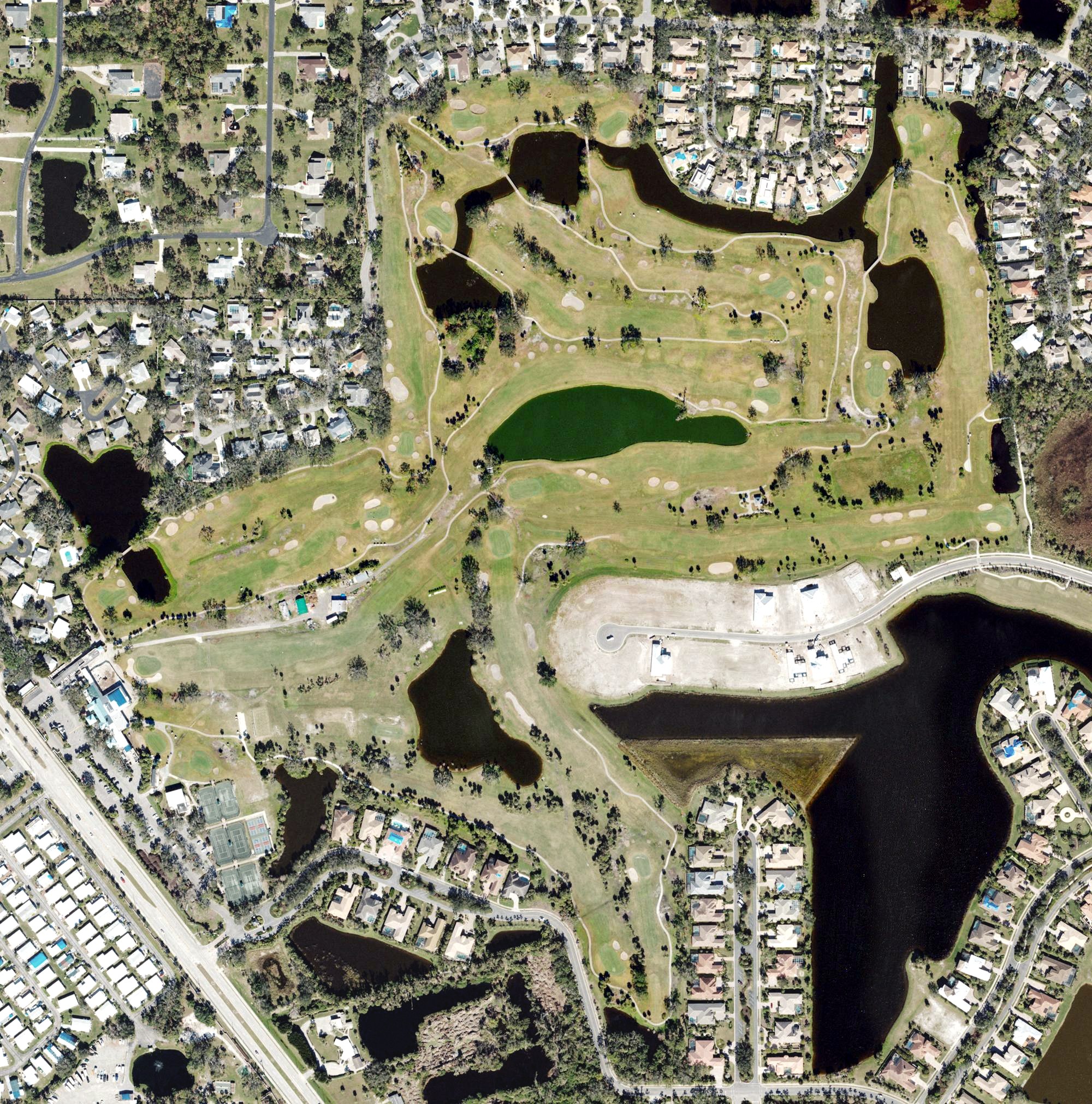 Aerial view of Boca Royale Club, FL