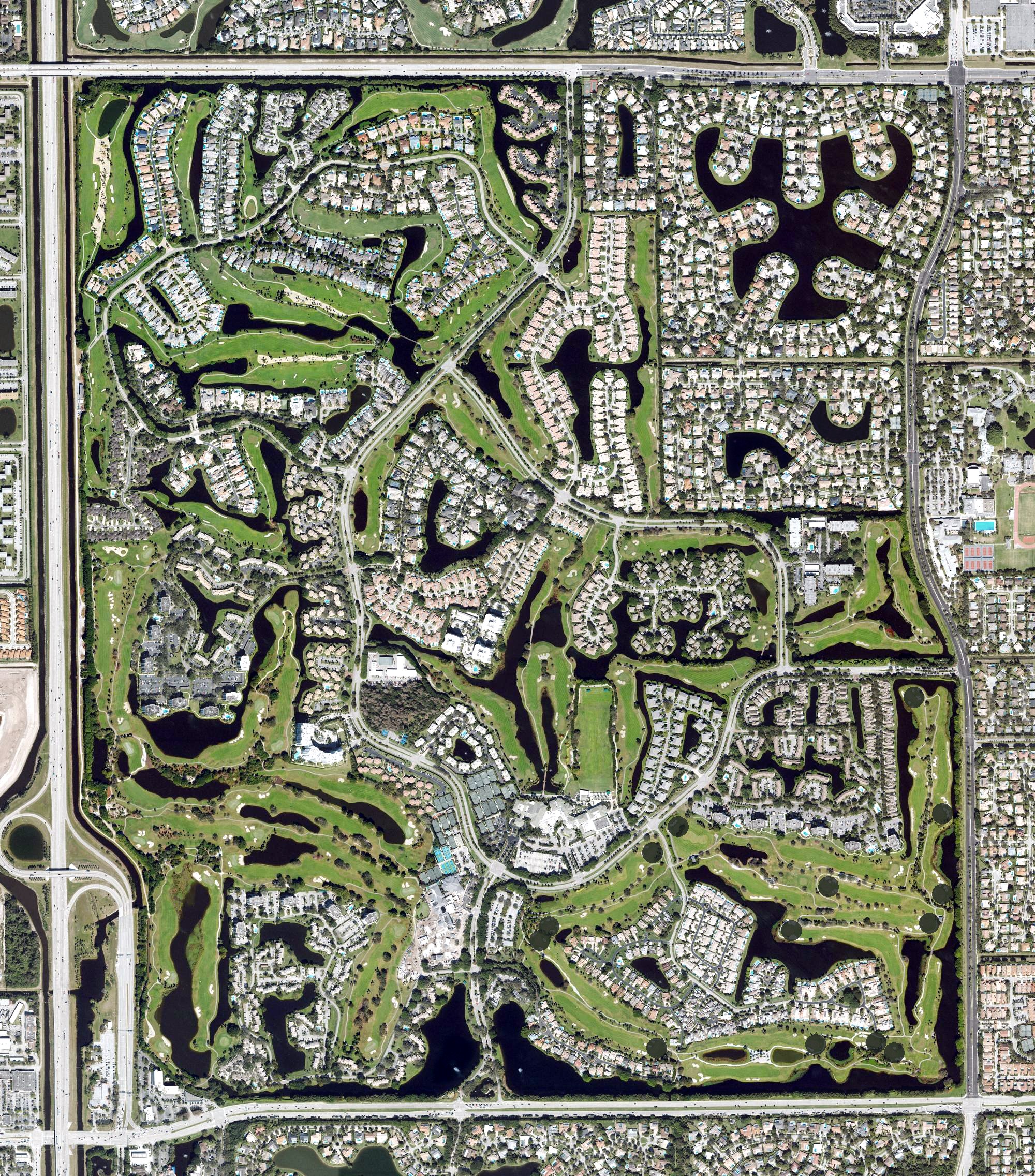 Aerial view of Boca West, FL