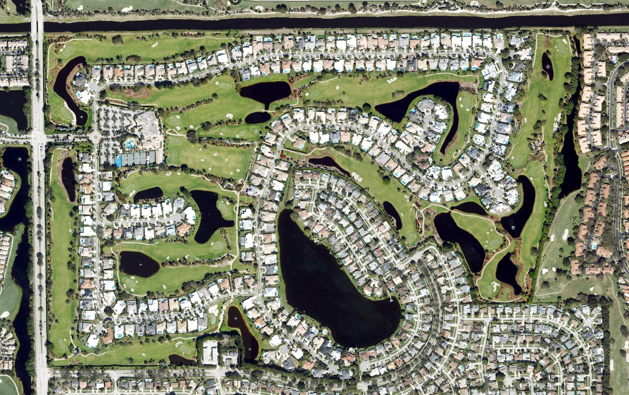 Aerial view of Bocaire Country Club, FL