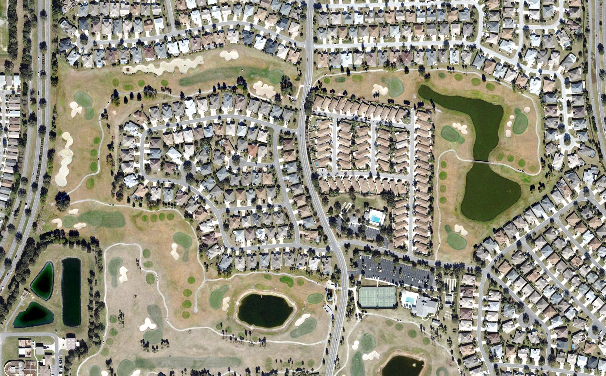 Aerial view of Bogart Golf Course (The Villages), FL