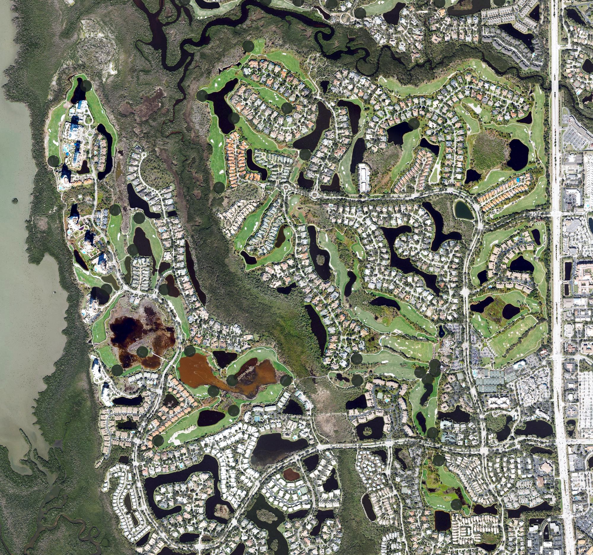 Aerial view of Bonita Bay Club West, FL