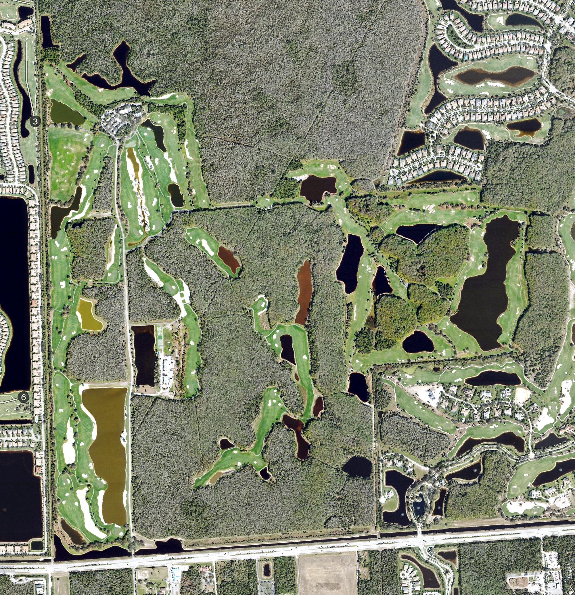 Aerial view of Bonita Bay East, FL
