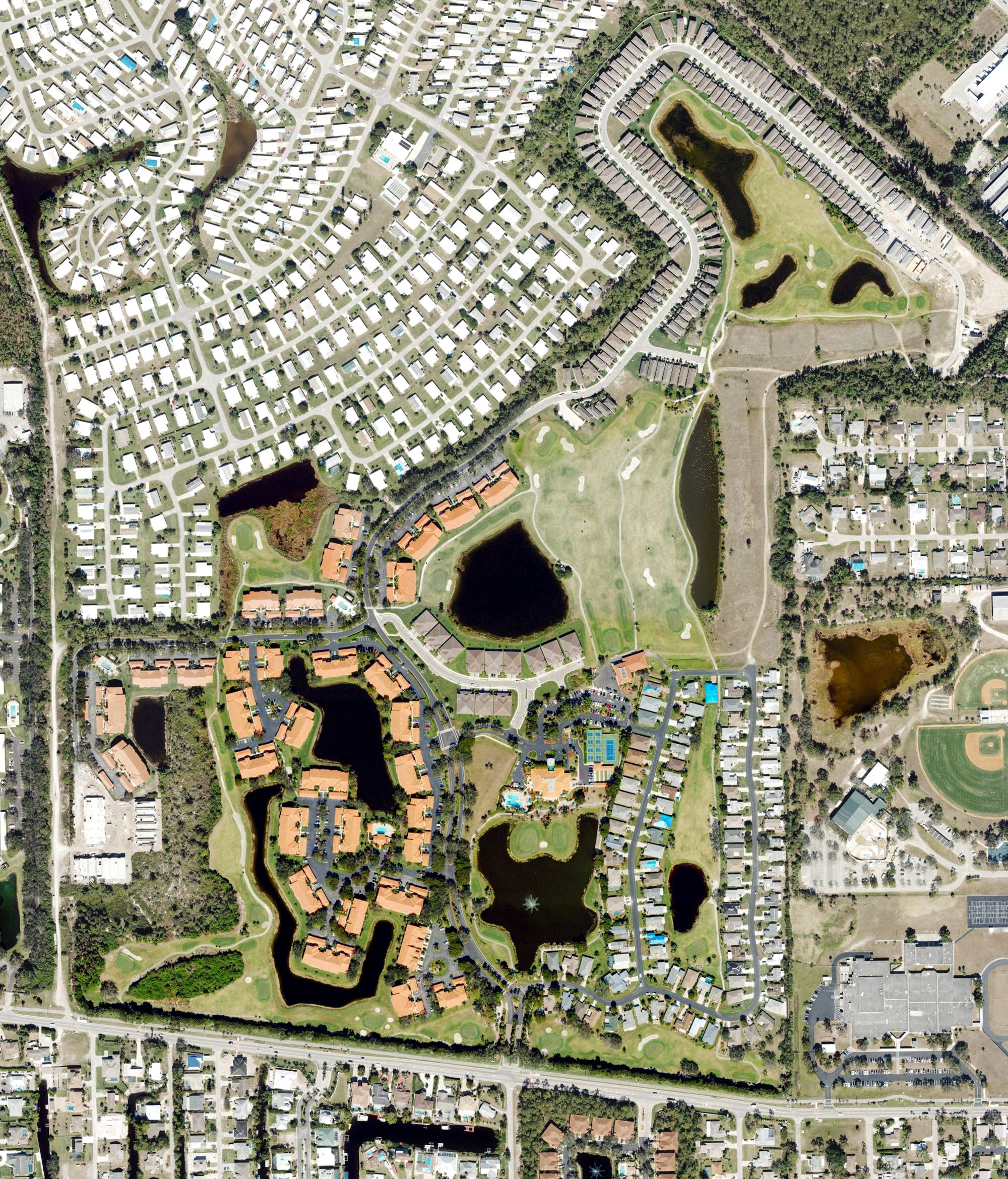 Aerial view of Bonita Fairways Golf Course, FL