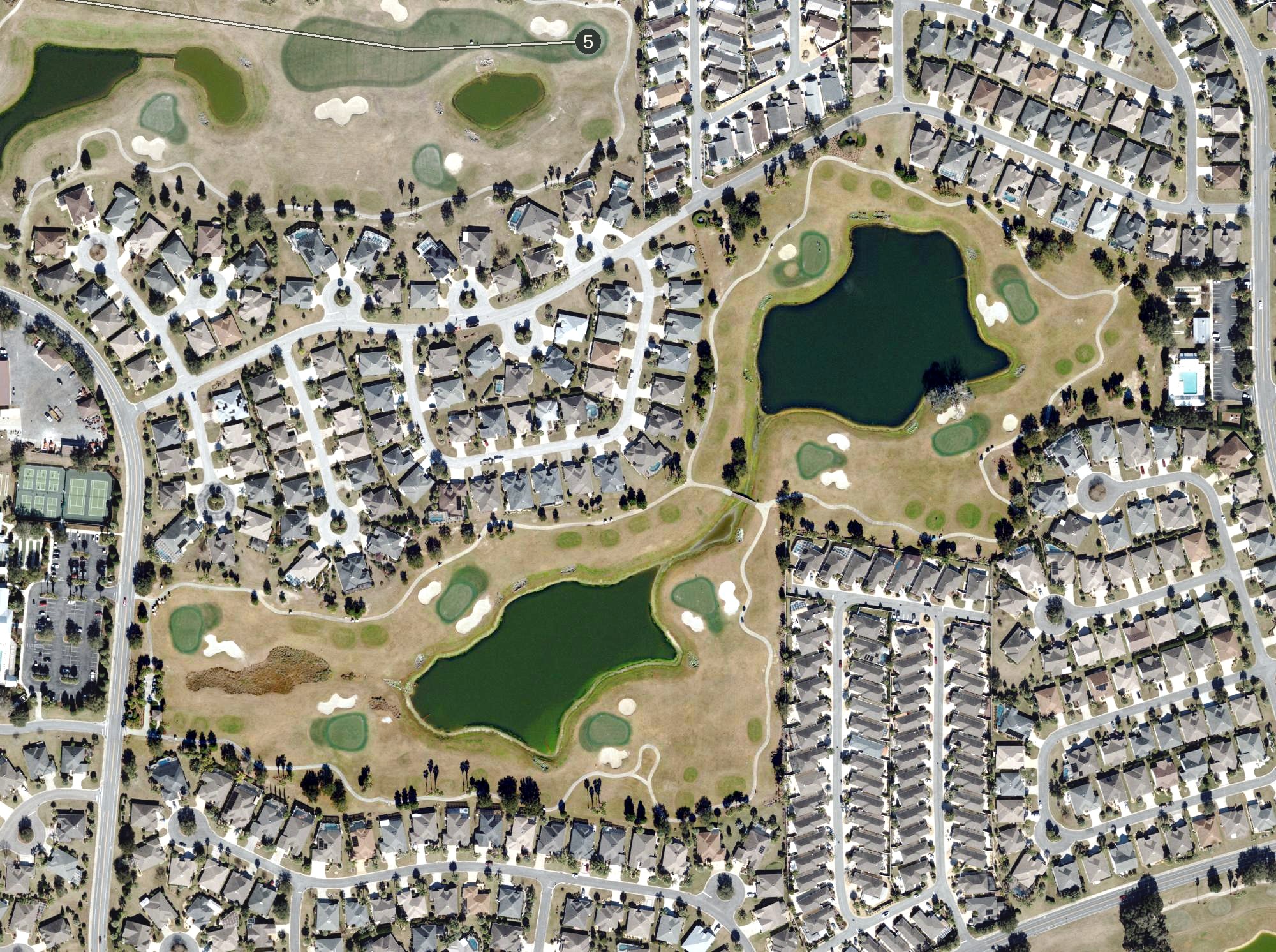 Aerial view of Bonita Pass Golf Course (The Villages), FL