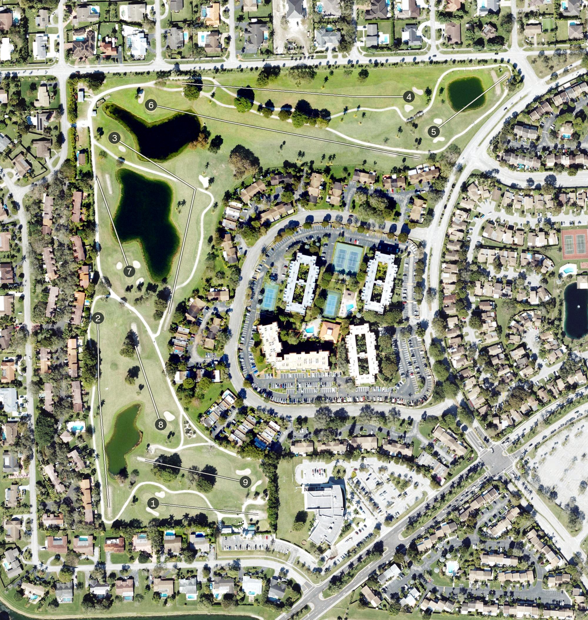 Aerial view of Briar Bay Golf Course, FL