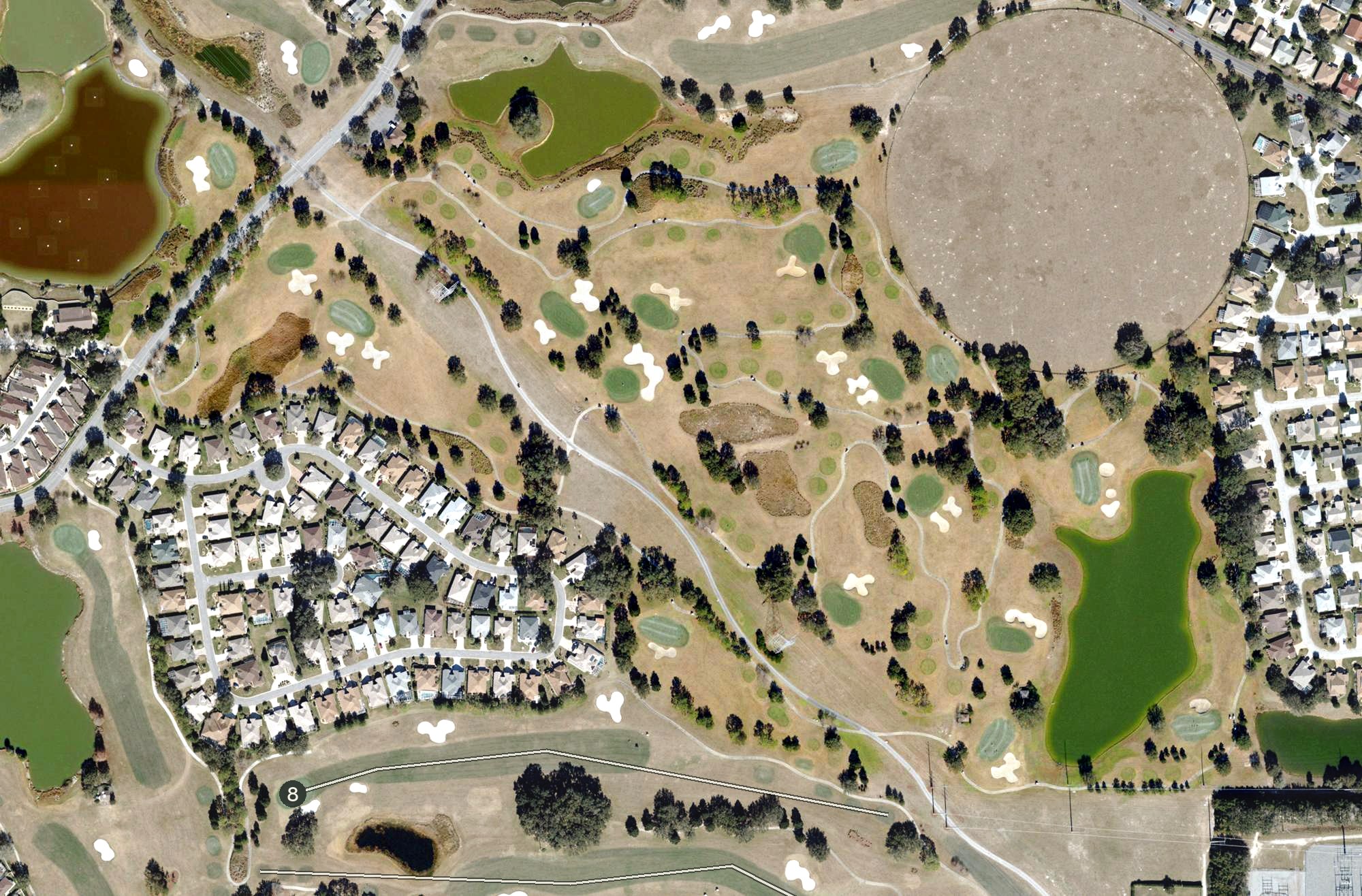 Aerial view of Briarwood & Walnut Grove Courses (The Villages), FL