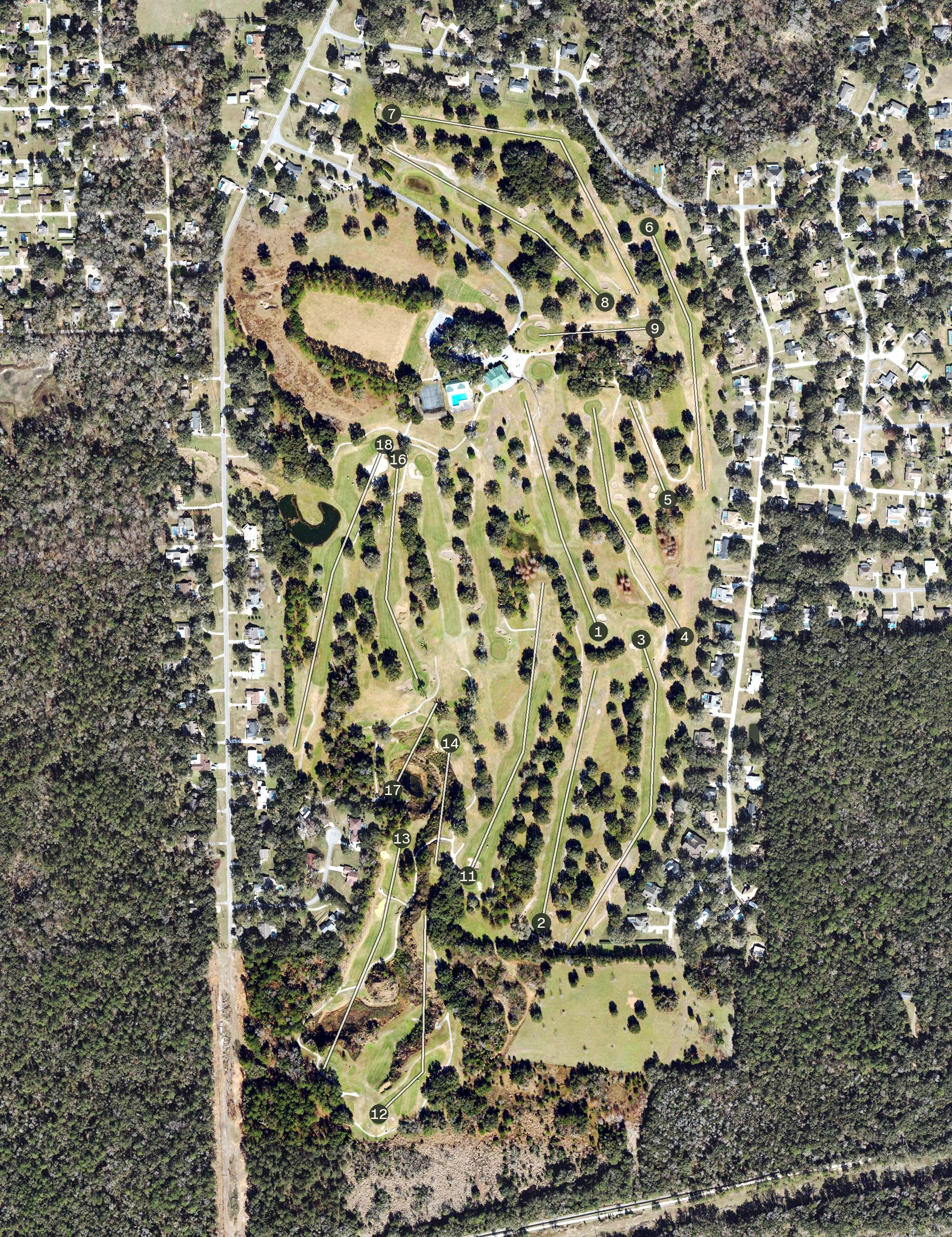 Aerial view of Brooksville Country Club, FL