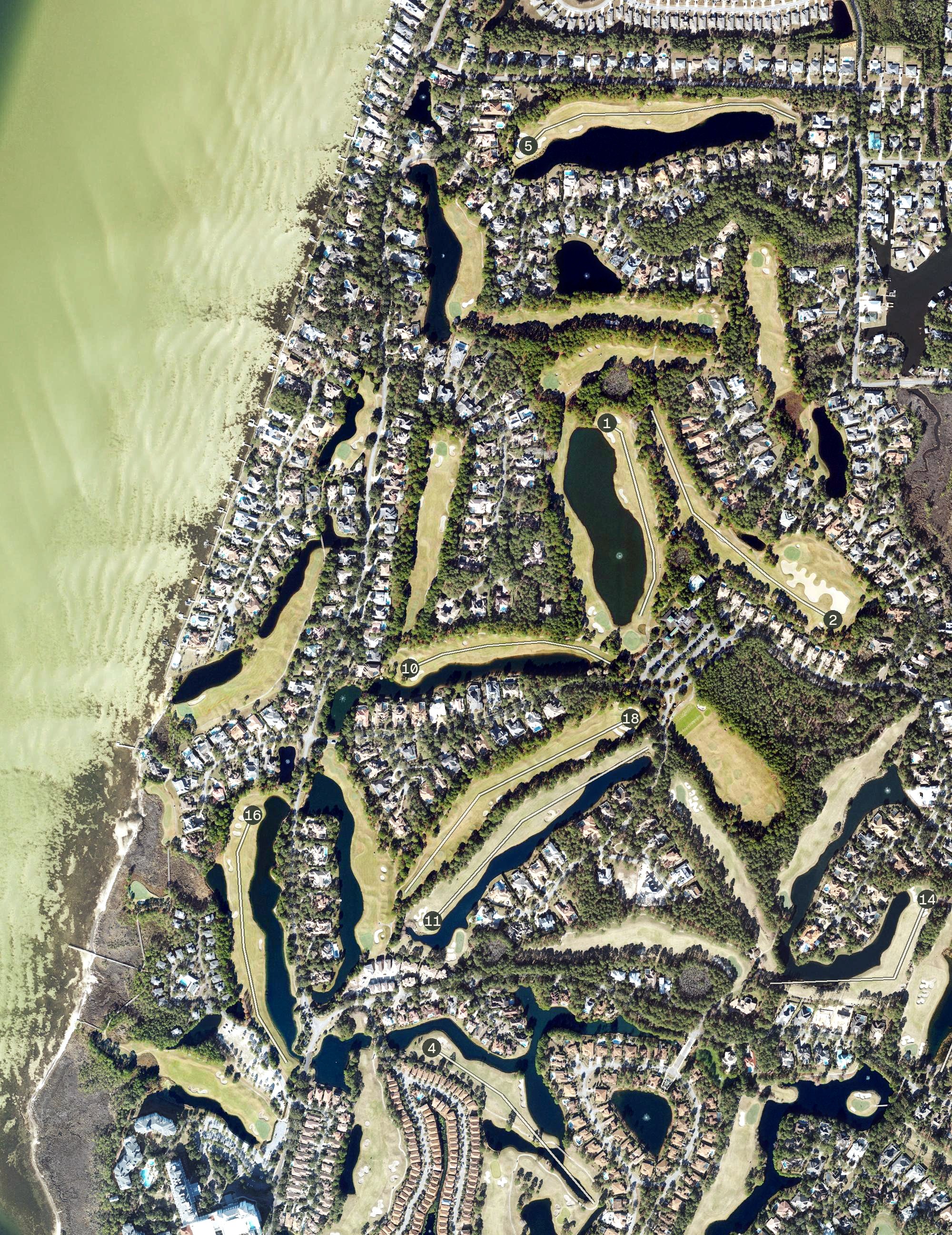 Aerial view of Burnt Pine Golf Club, FL