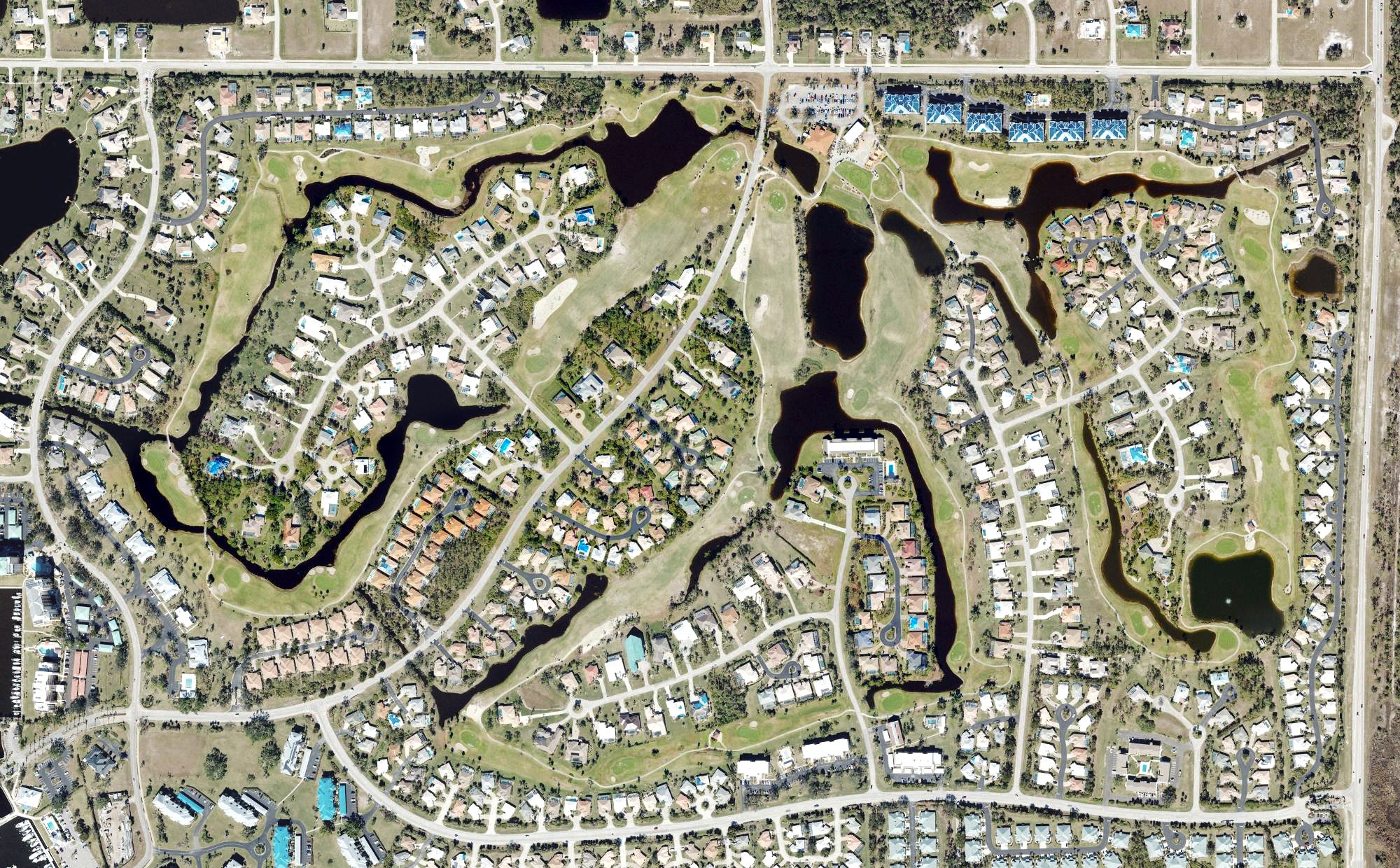Aerial view of Burnt Store Golf Course, FL
