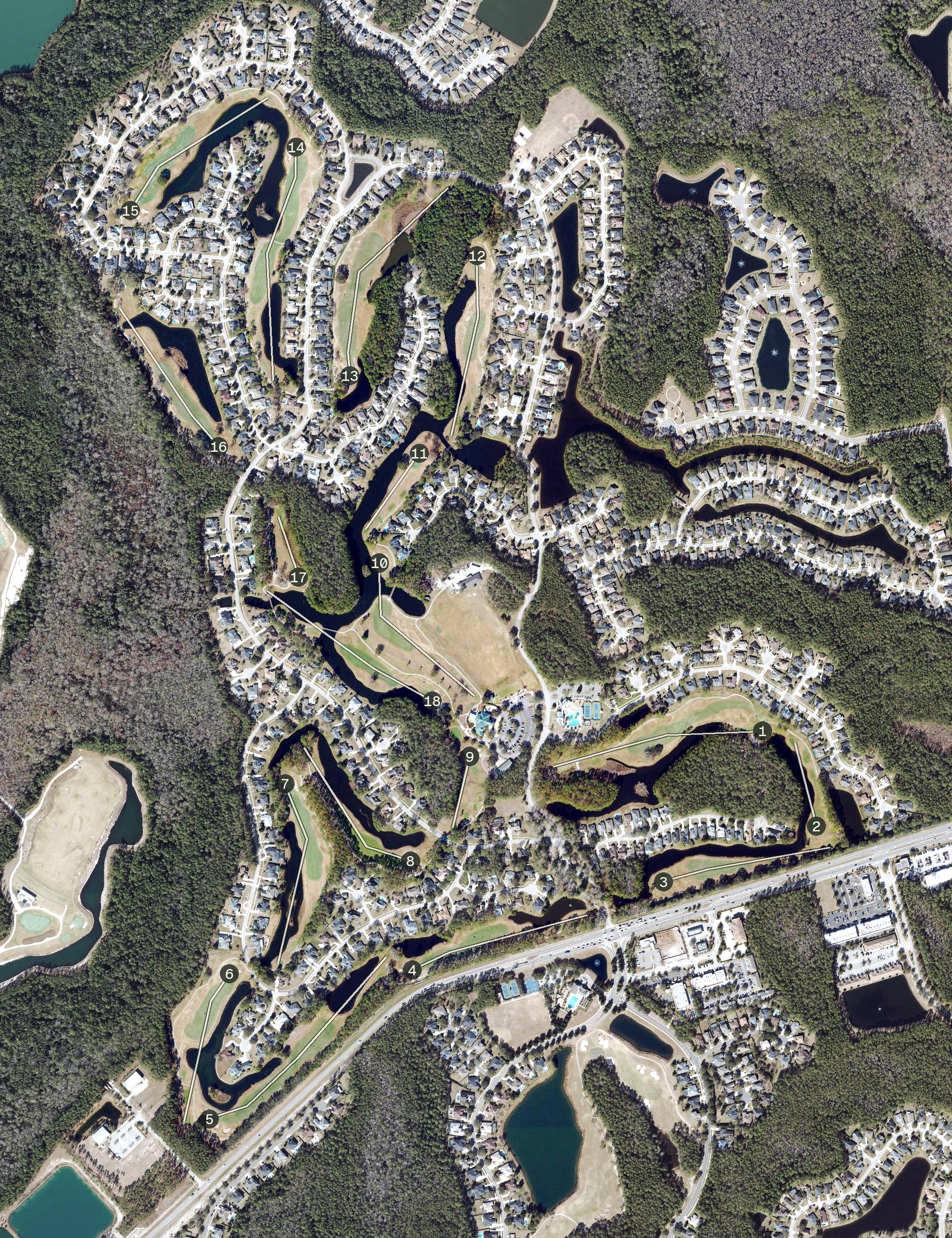 Aerial view of Cimarrone Golf Club, FL
