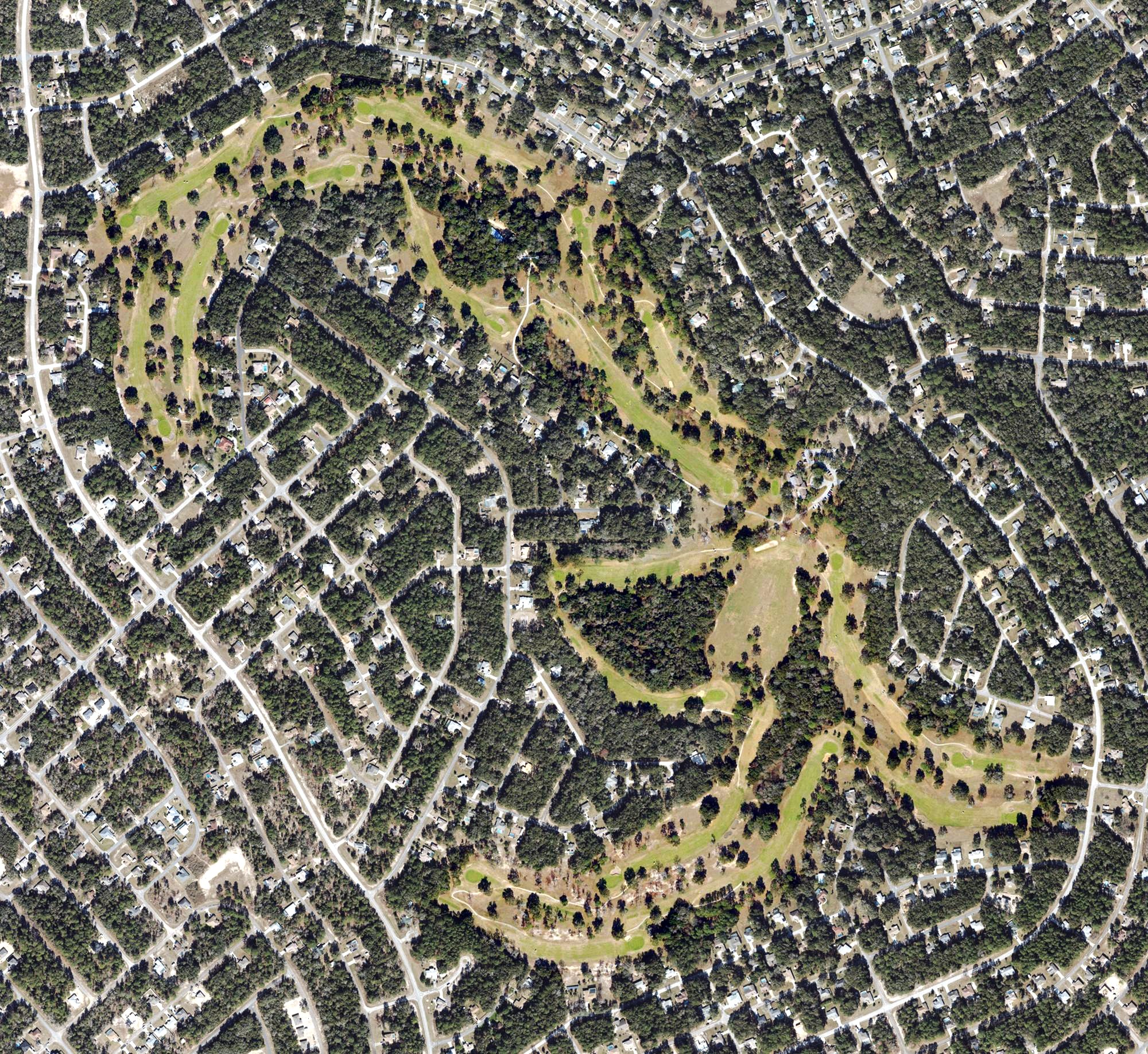 Aerial view of Citrus Springs Golf & Country Club, FL