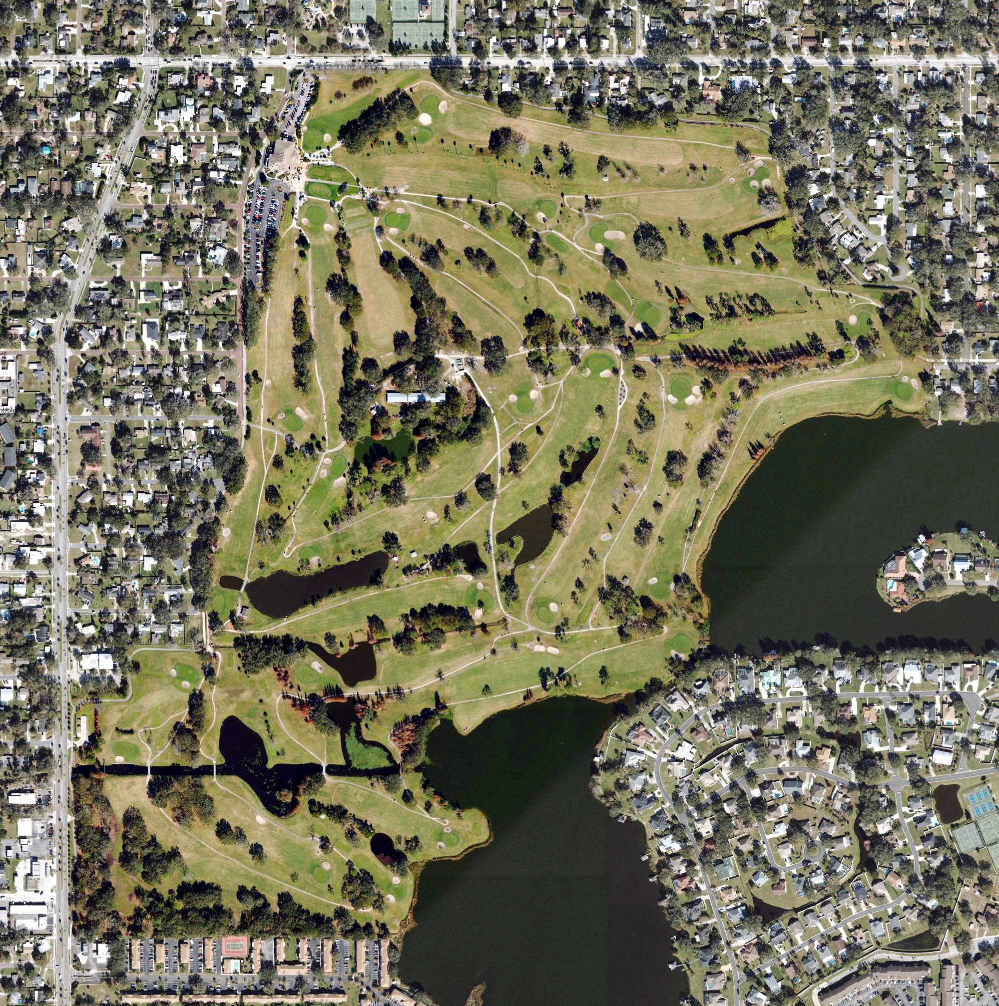 Aerial view of Cleveland Heights Golf Course, FL