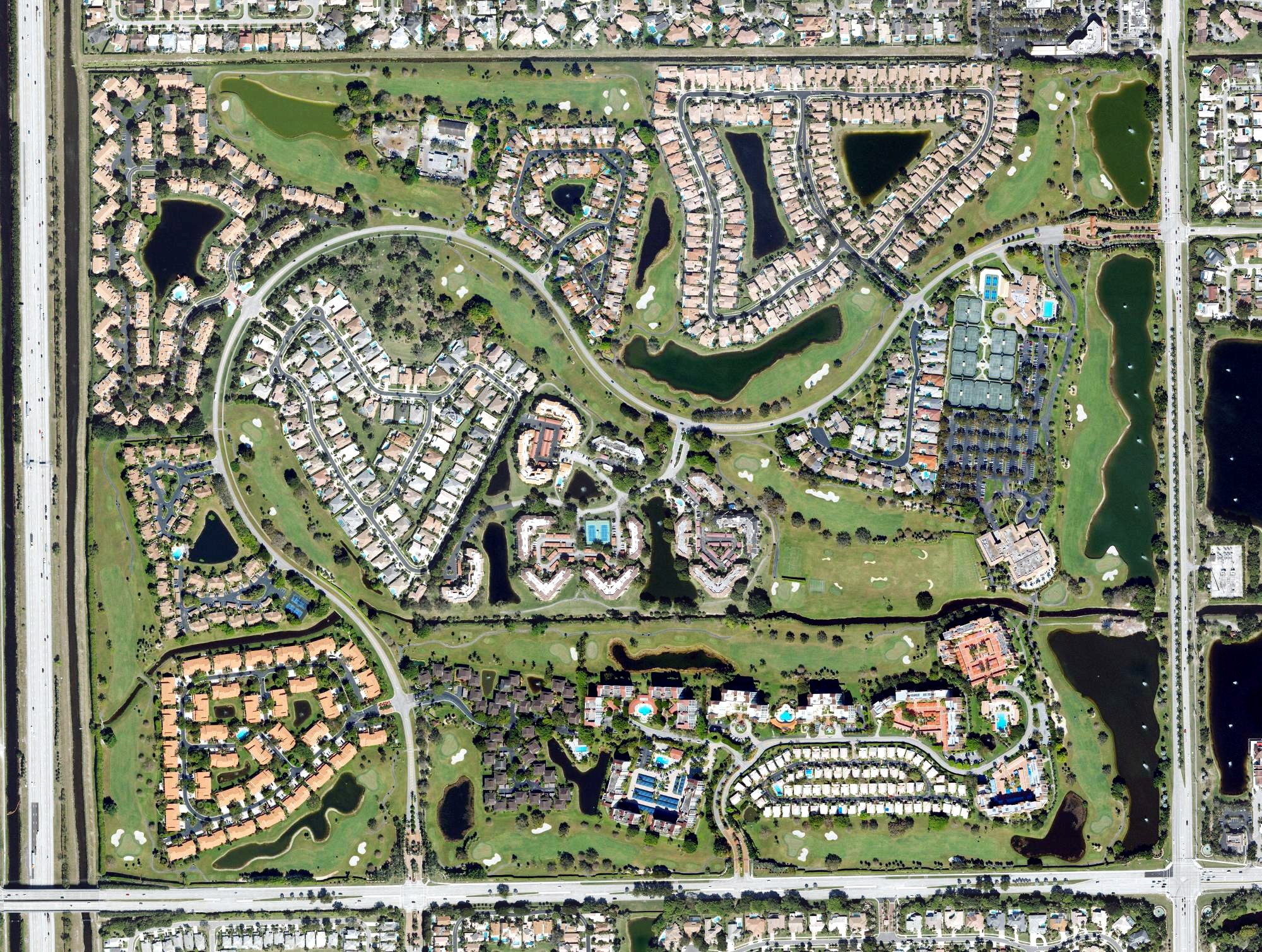 Aerial view of Club at Boca Pointe, FL