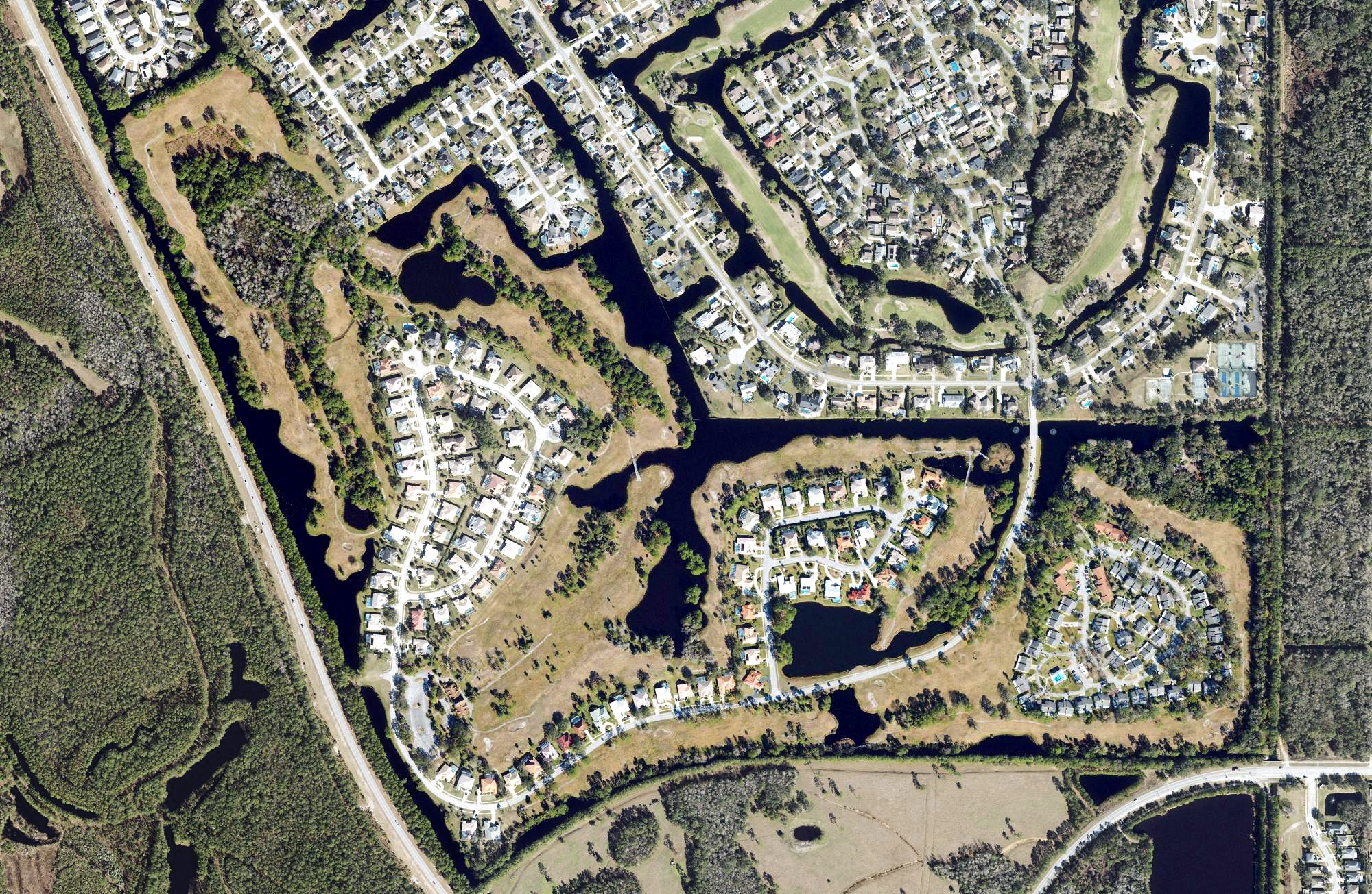 Aerial view of Club at Pelican Bay South Course, FL