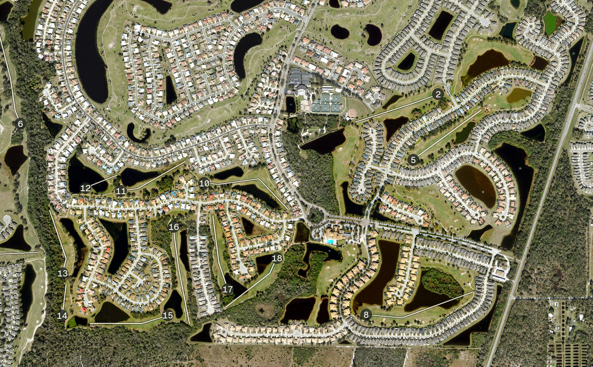 Aerial view of Club Renaissance, FL