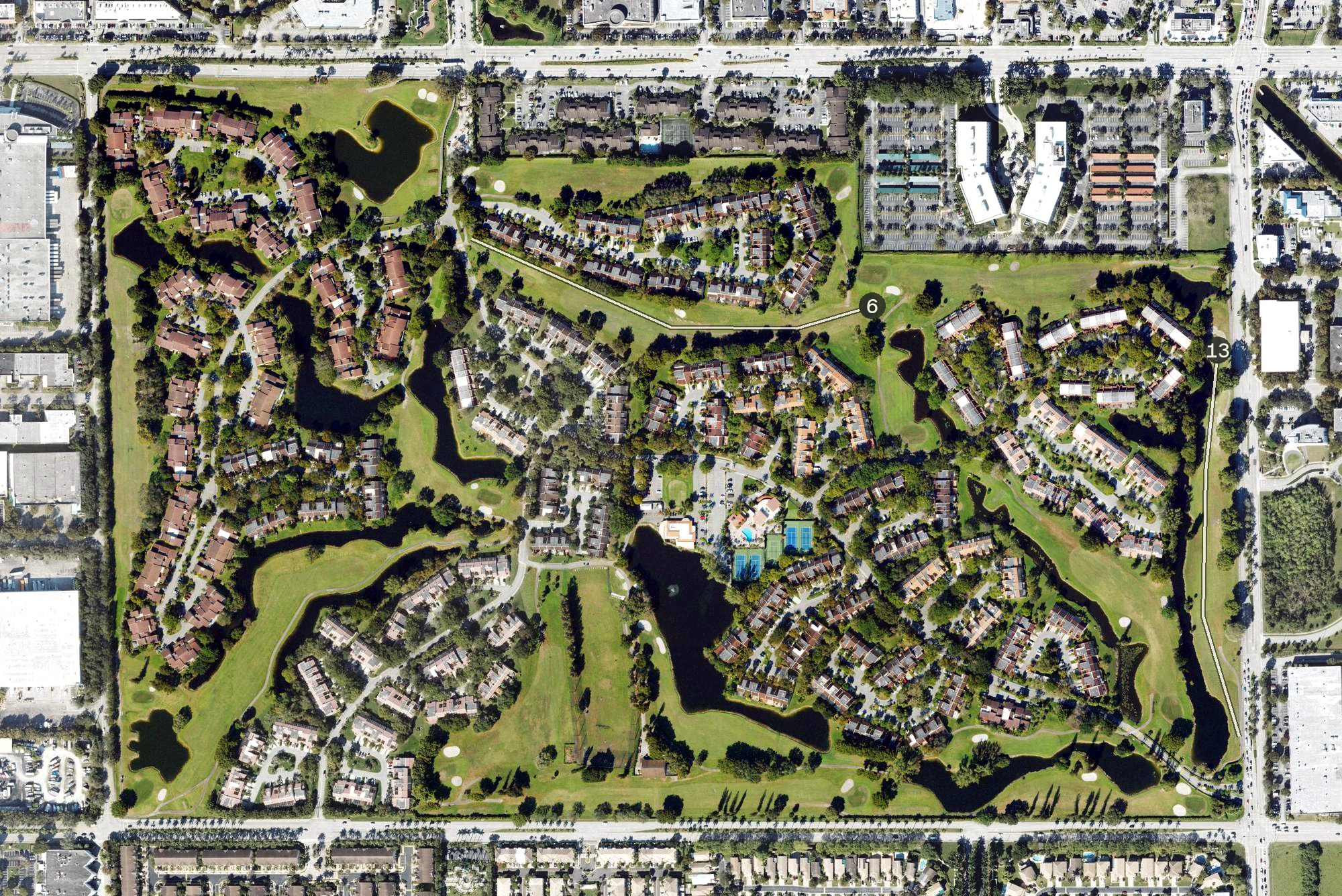 Aerial view of Costa Del Sol Golf Club, FL