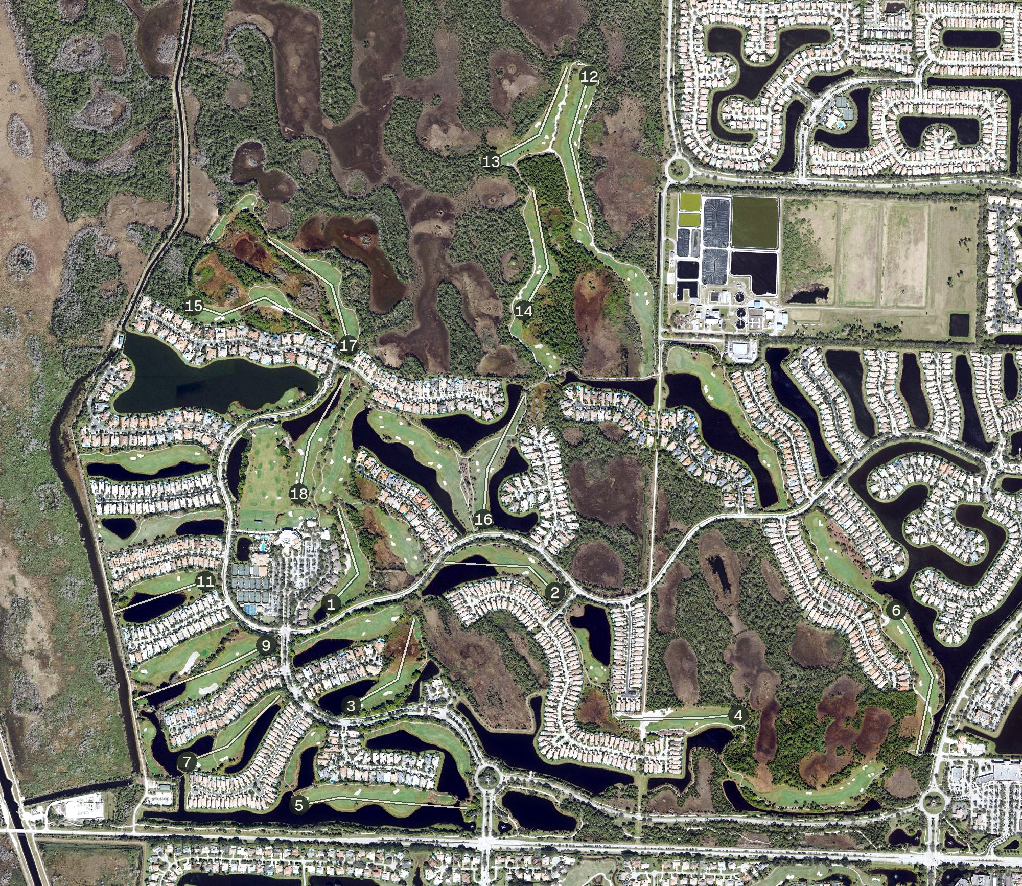 Aerial view of Country Club at Mirasol, FL