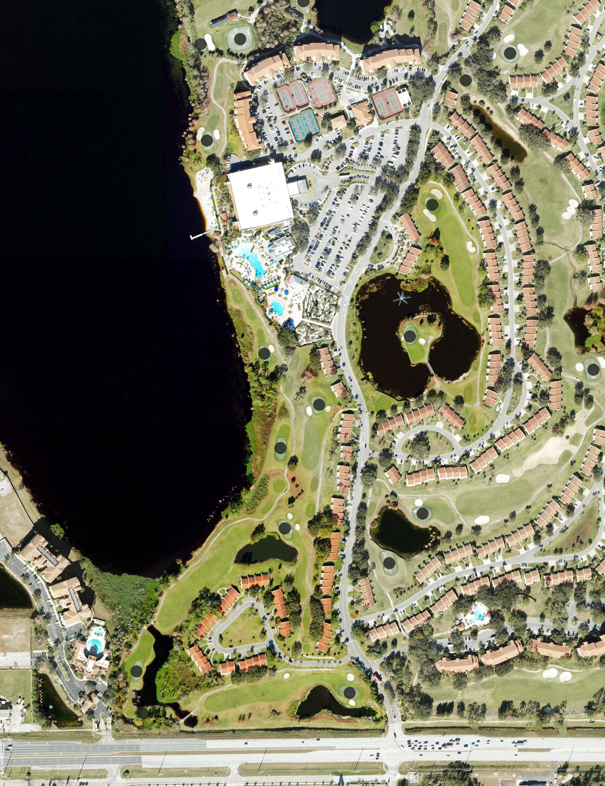Aerial view of Crane's Bend, FL