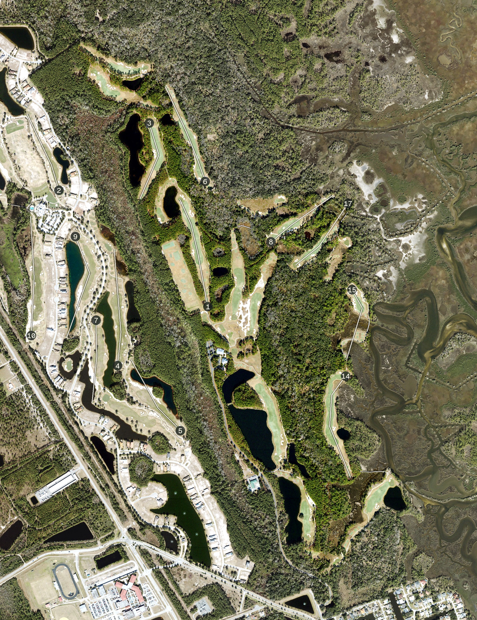 Aerial view of Creek Course, FL