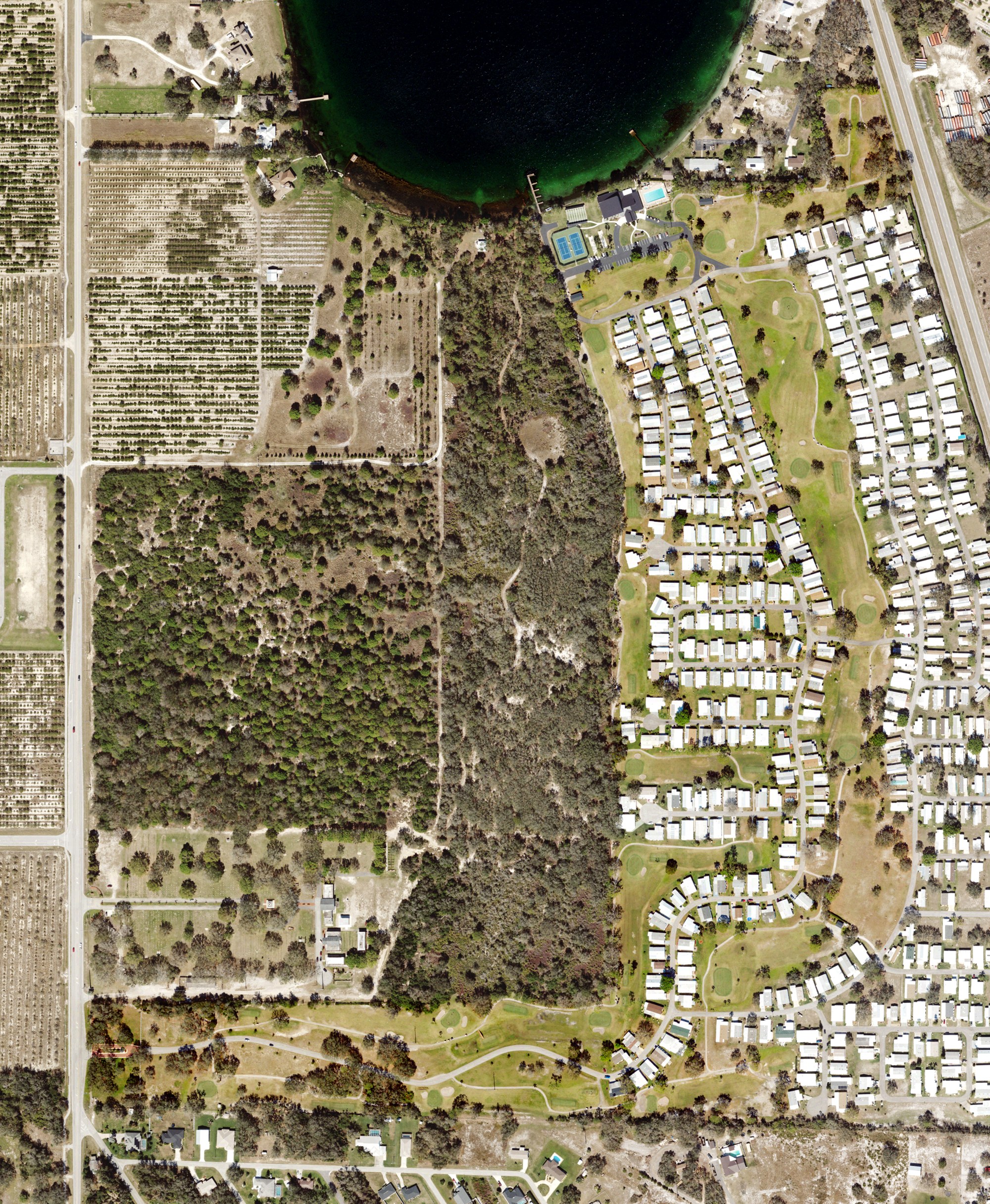 Aerial view of Crystal Lake Club, FL