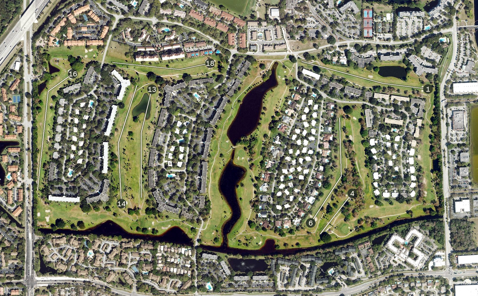 Aerial view of Cypress Course, FL