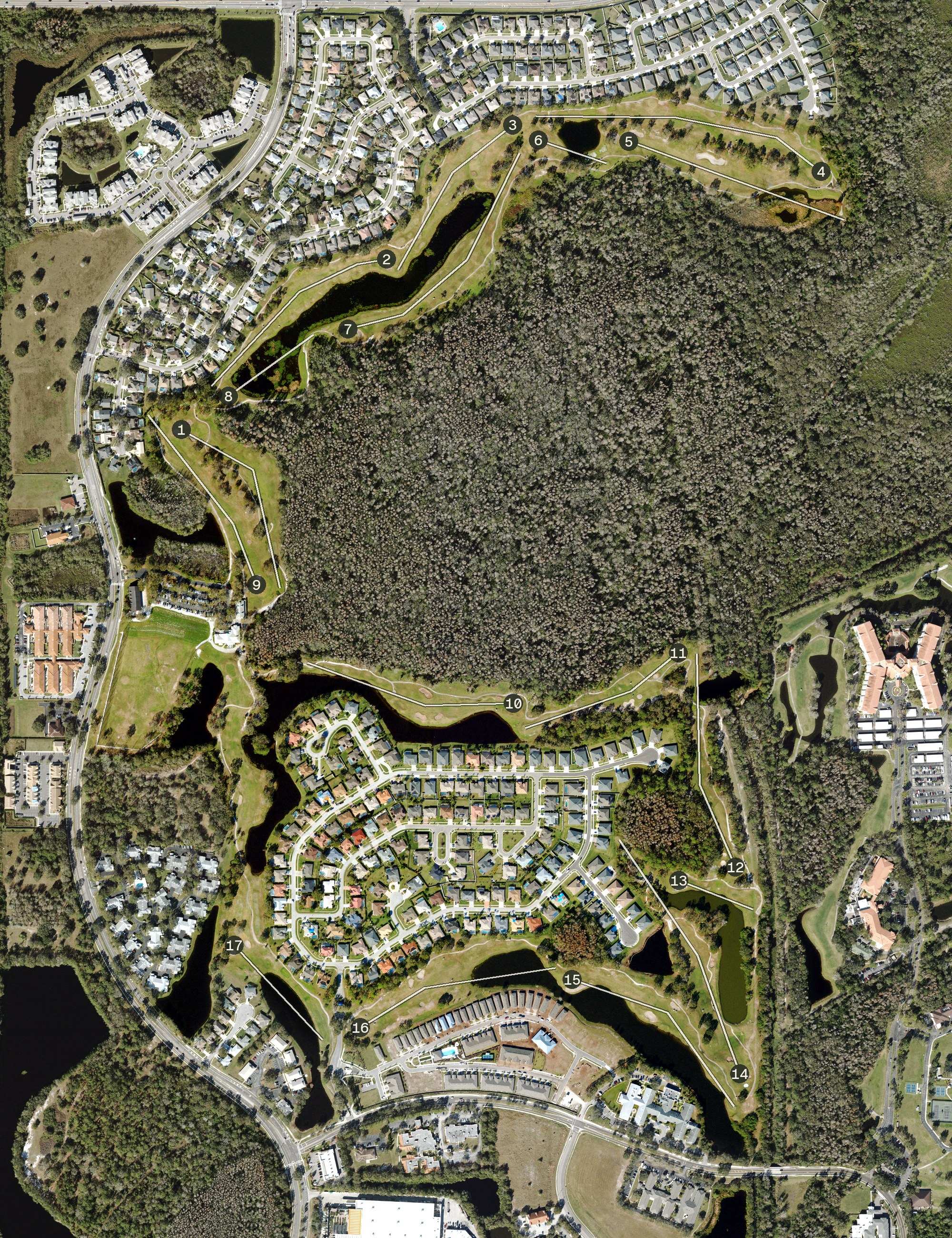 Aerial view of Cypress Creek Golf Club, FL