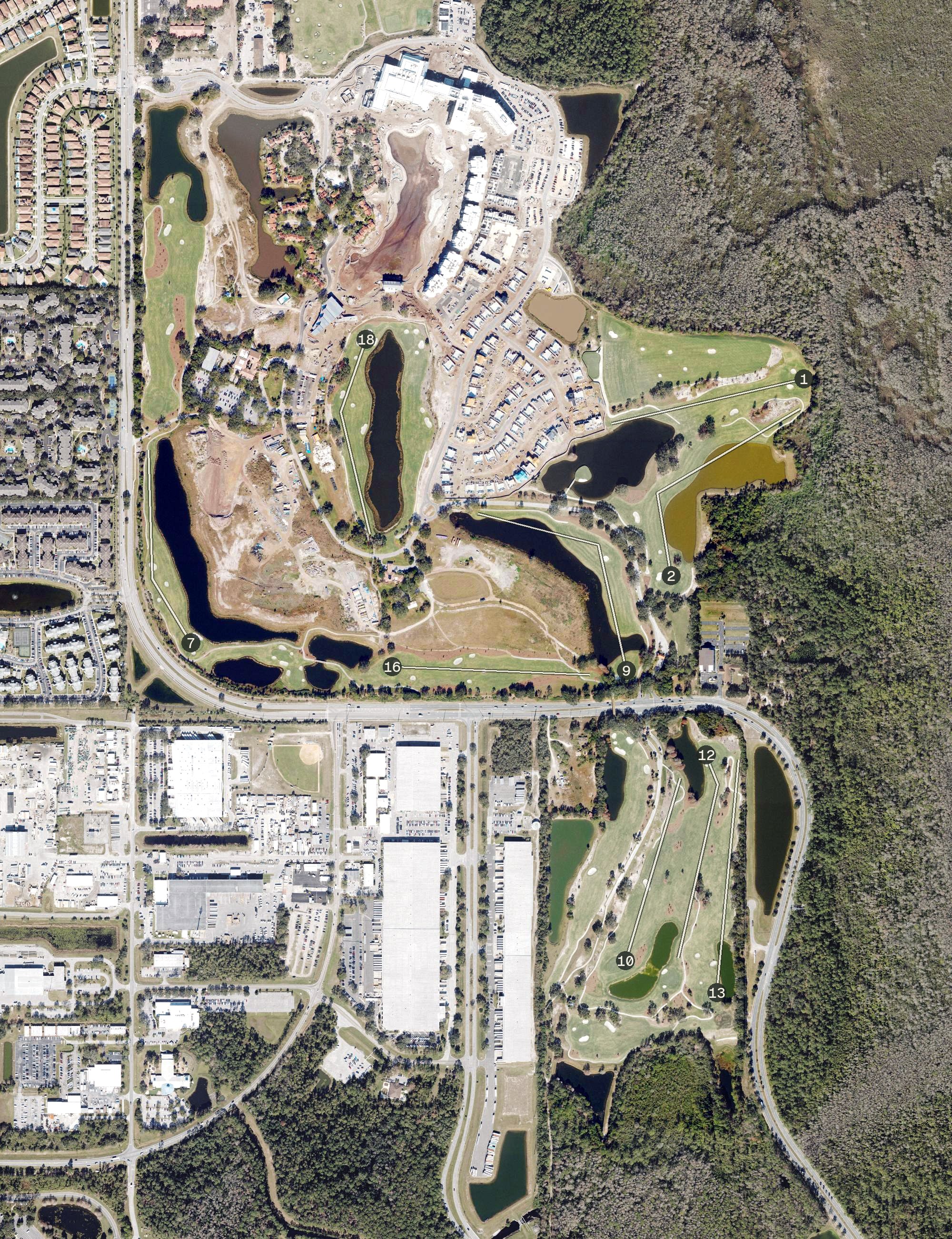 Aerial view of Cypress Golf Course, FL
