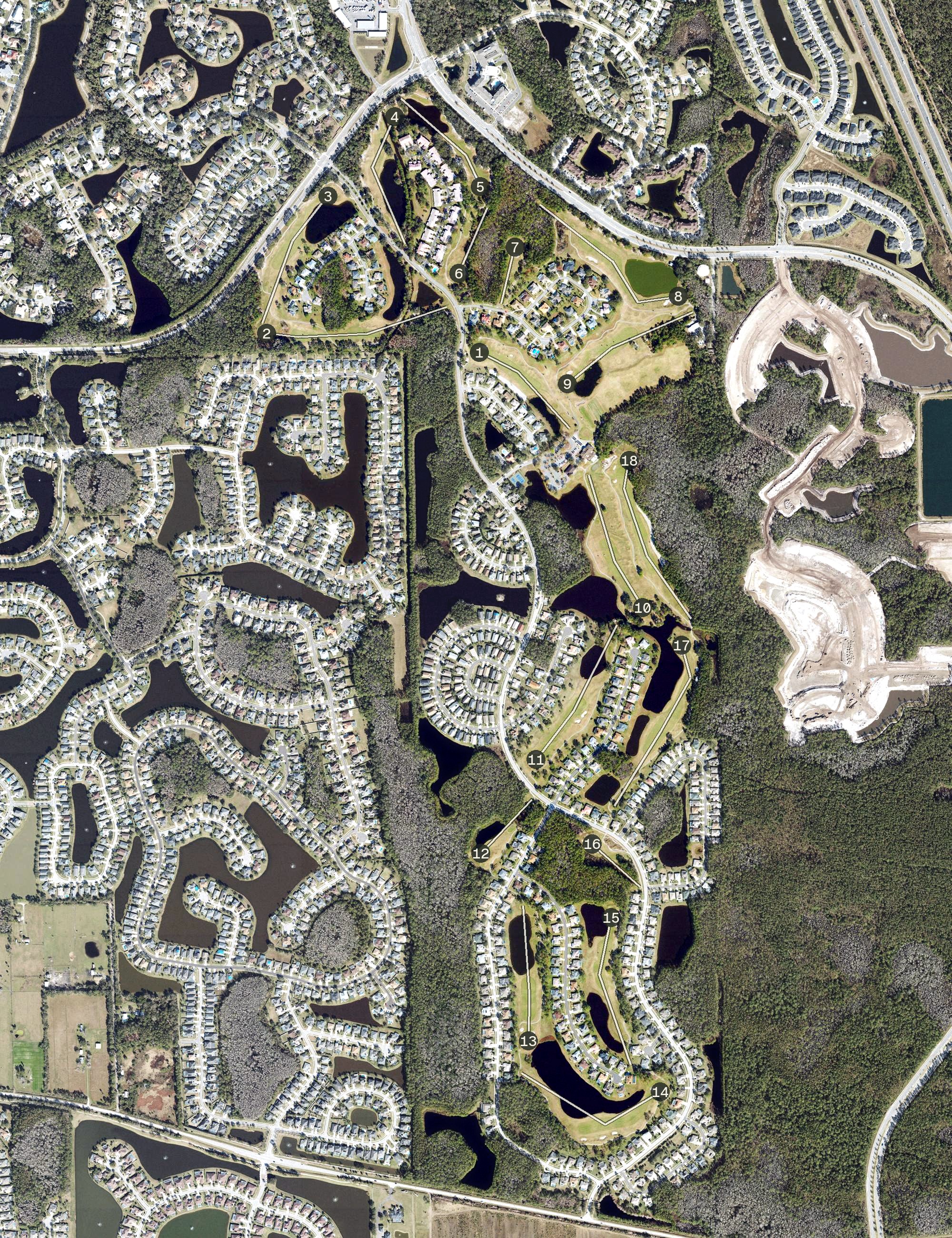 Aerial view of Cypress Head Golf Club, FL