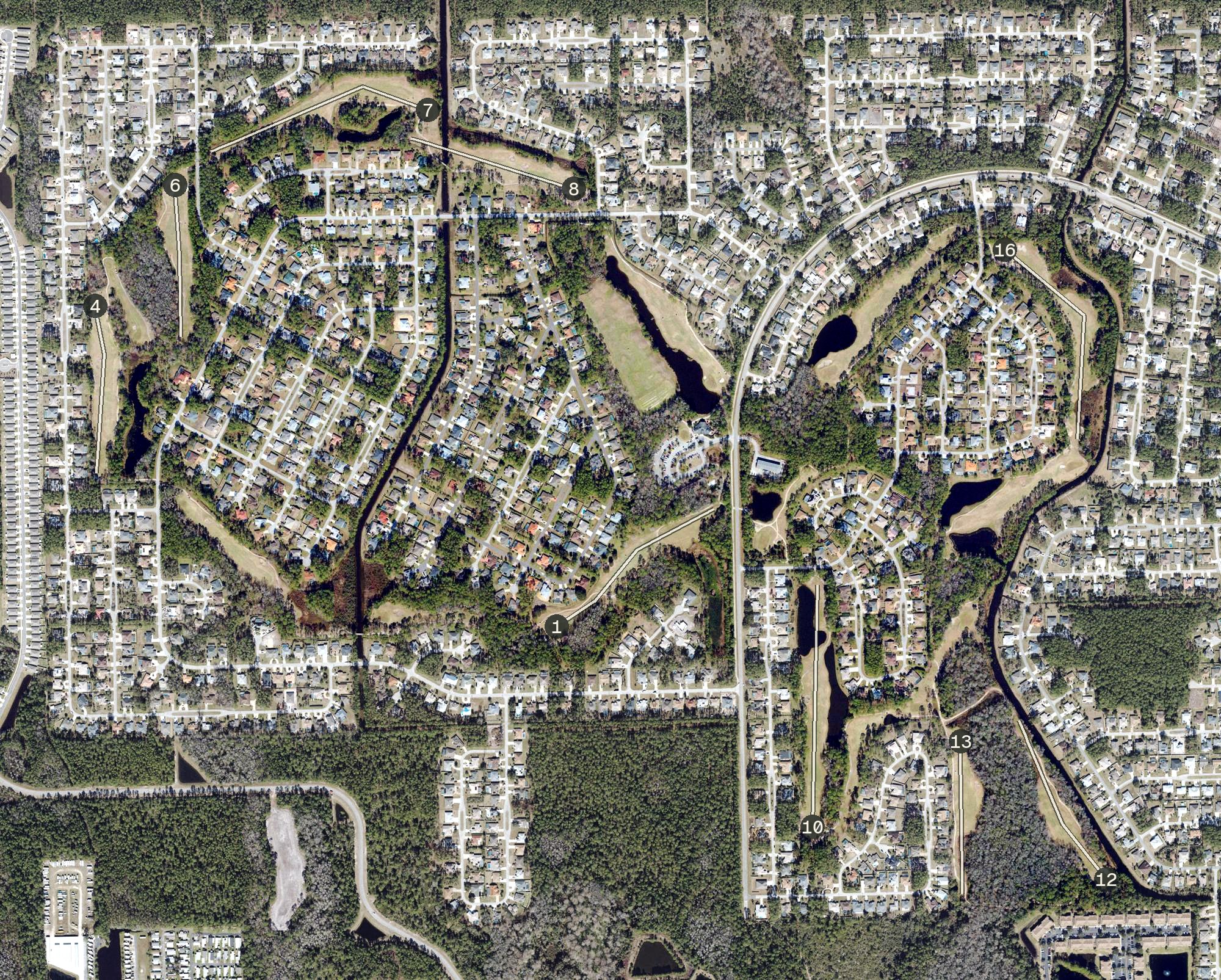 Aerial view of Cypress Knoll Country Club, FL
