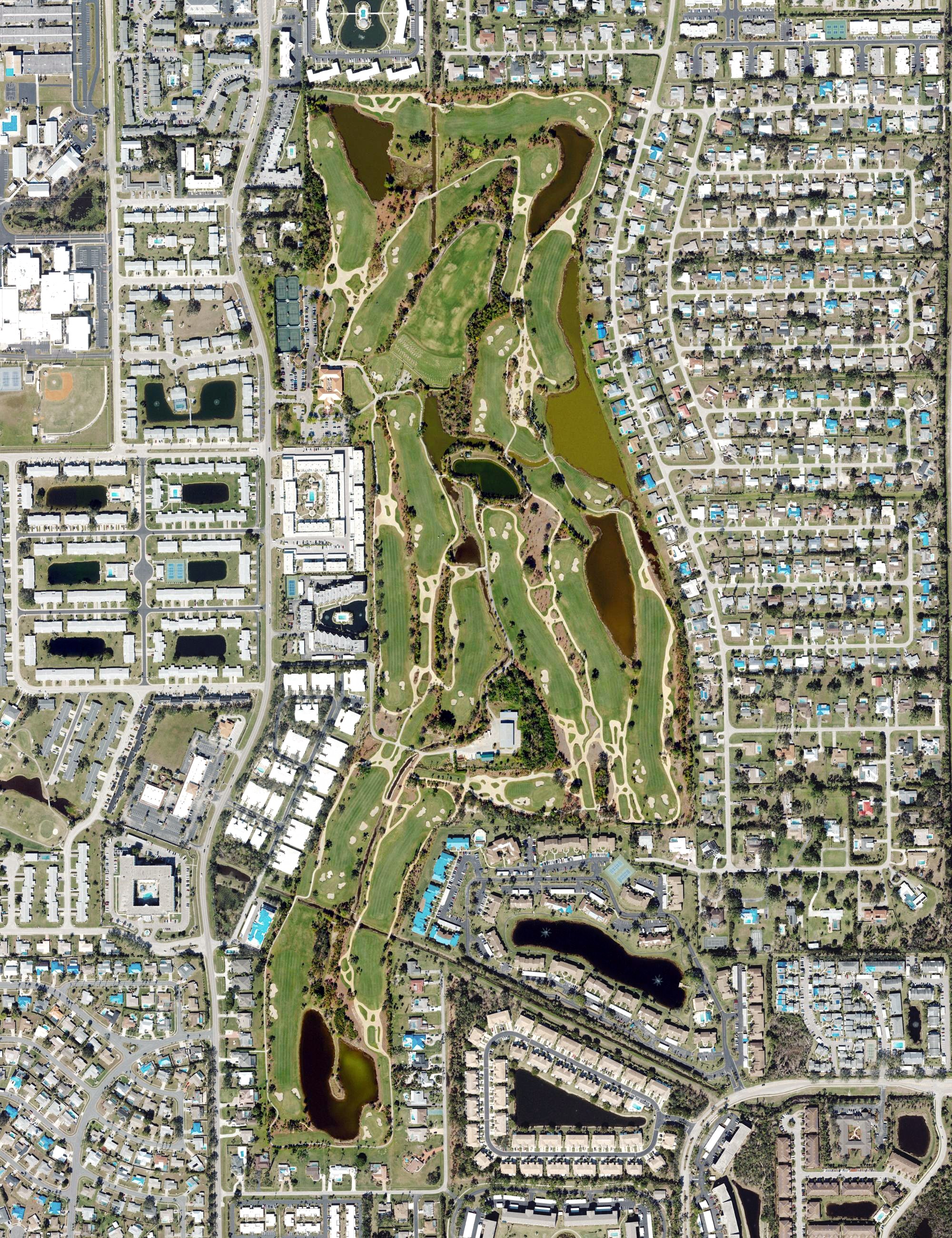 Aerial view of Cypress Lake Country Club, FL