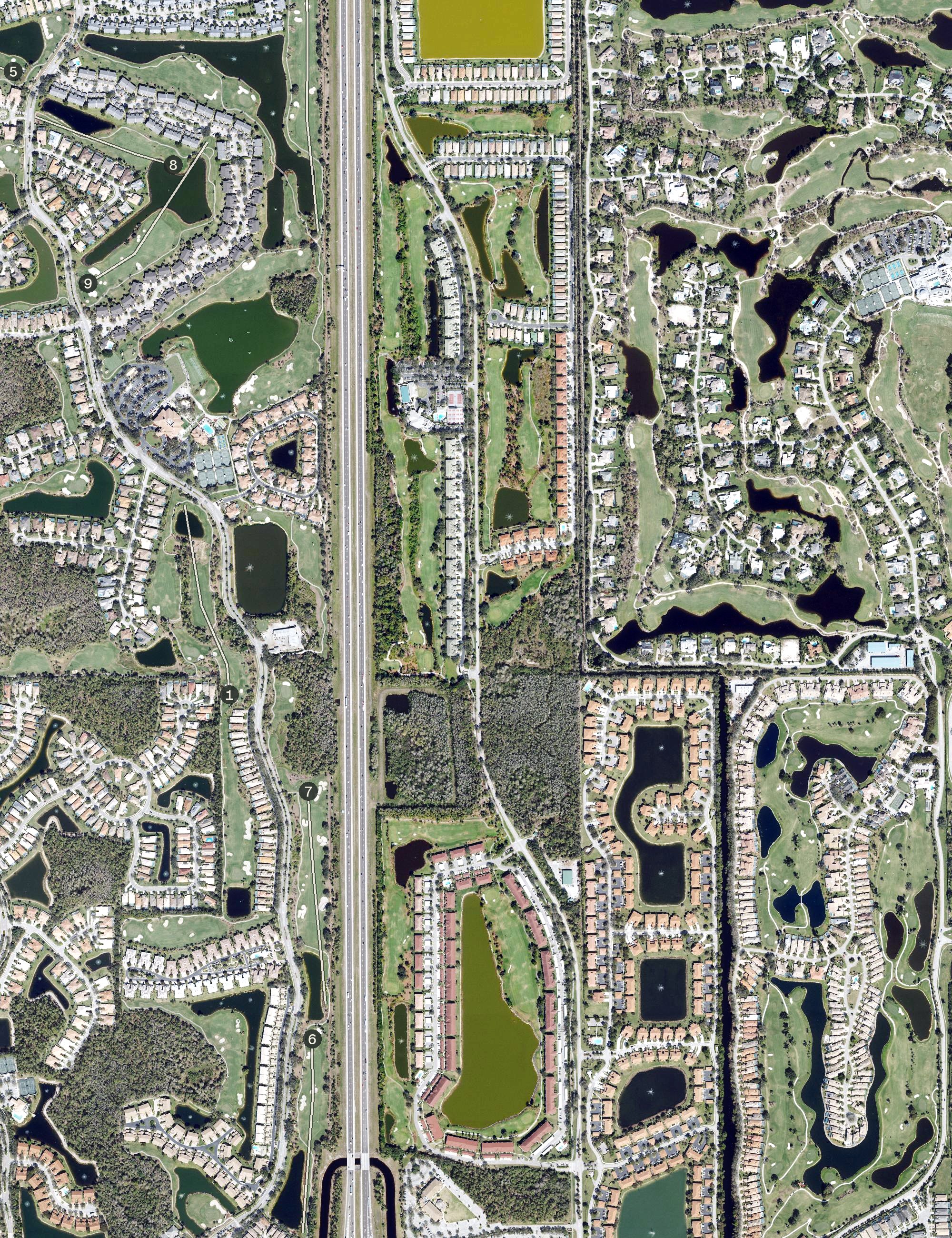 Aerial view of Cypress Woods Golf and Country Club, FL