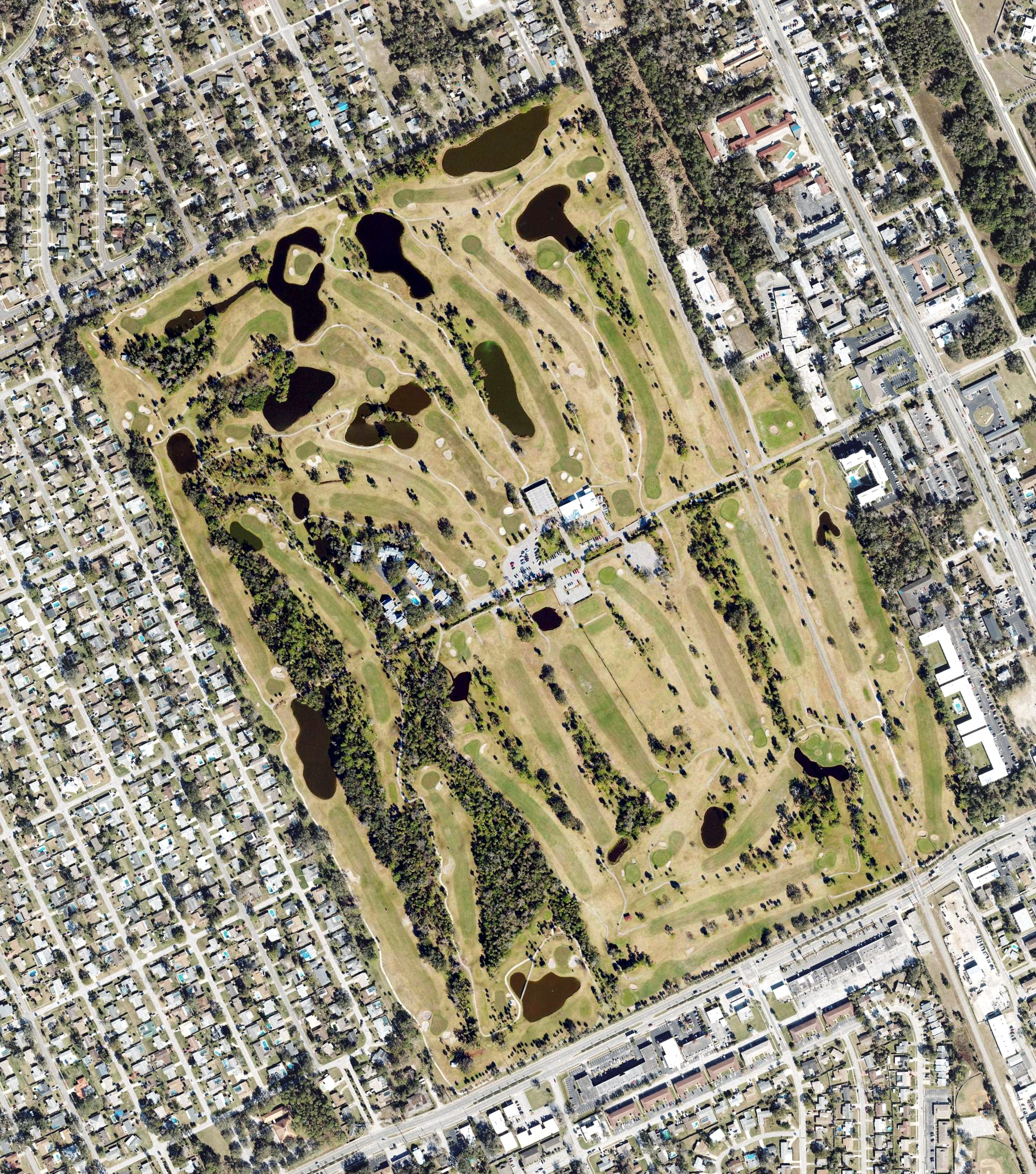 Aerial view of Daytona Beach Golf Club, FL
