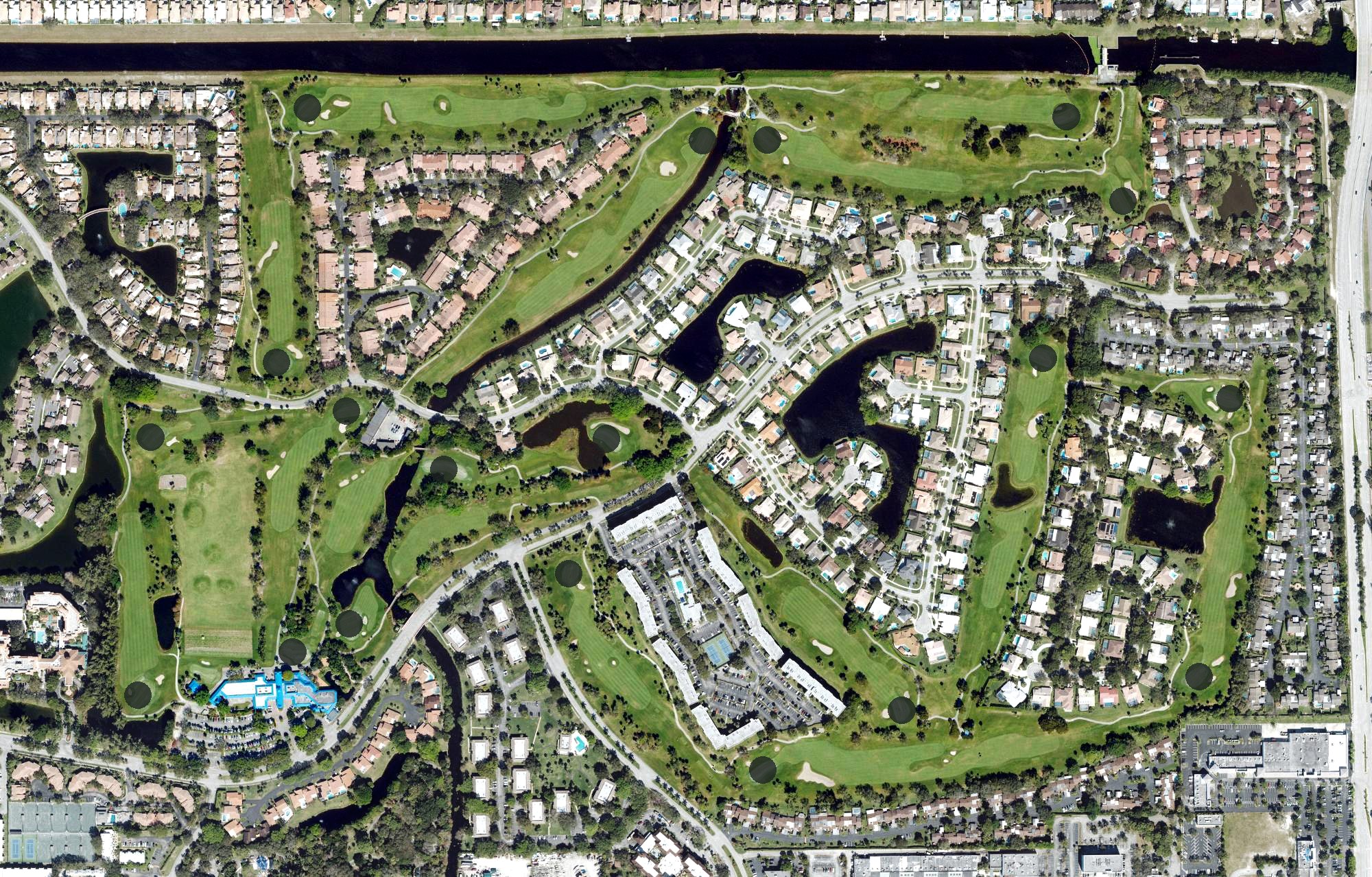 Aerial view of Deer Creek Golf Club, FL