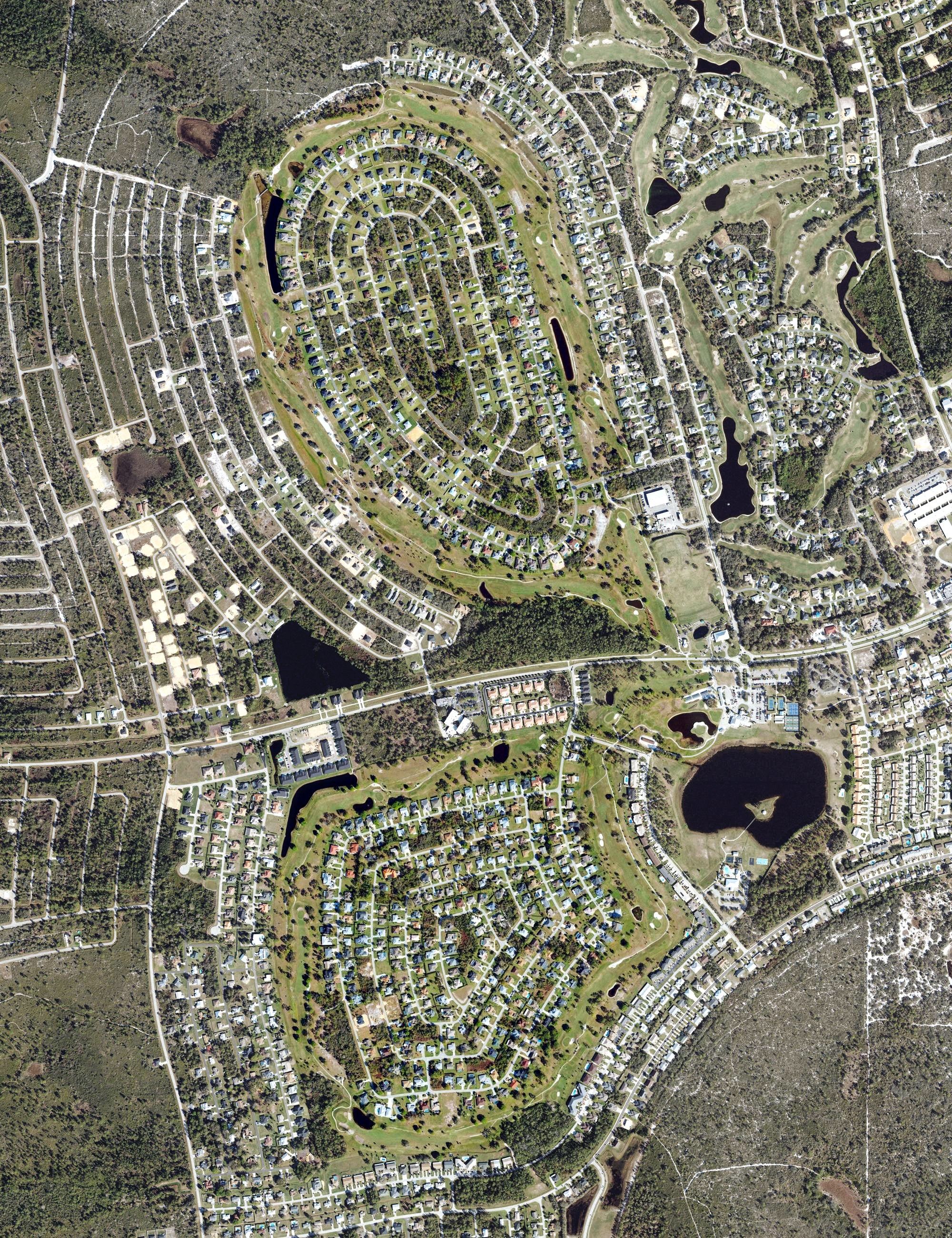 Aerial view of Deer Run Course, FL