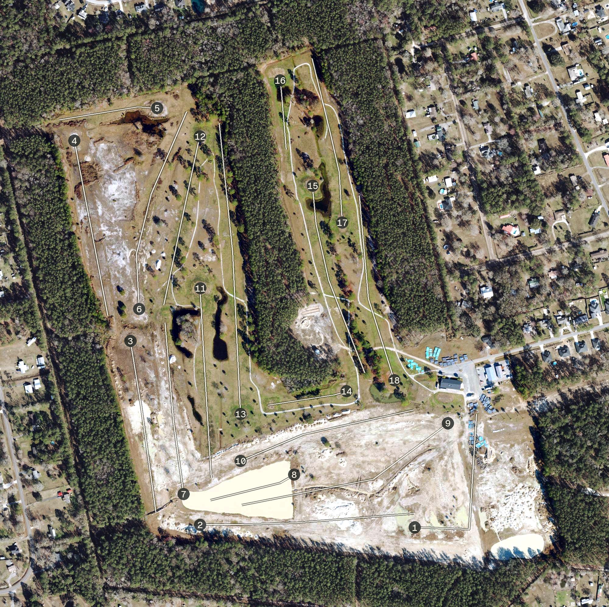 Aerial view of Deerfield Lakes Golf Club, FL