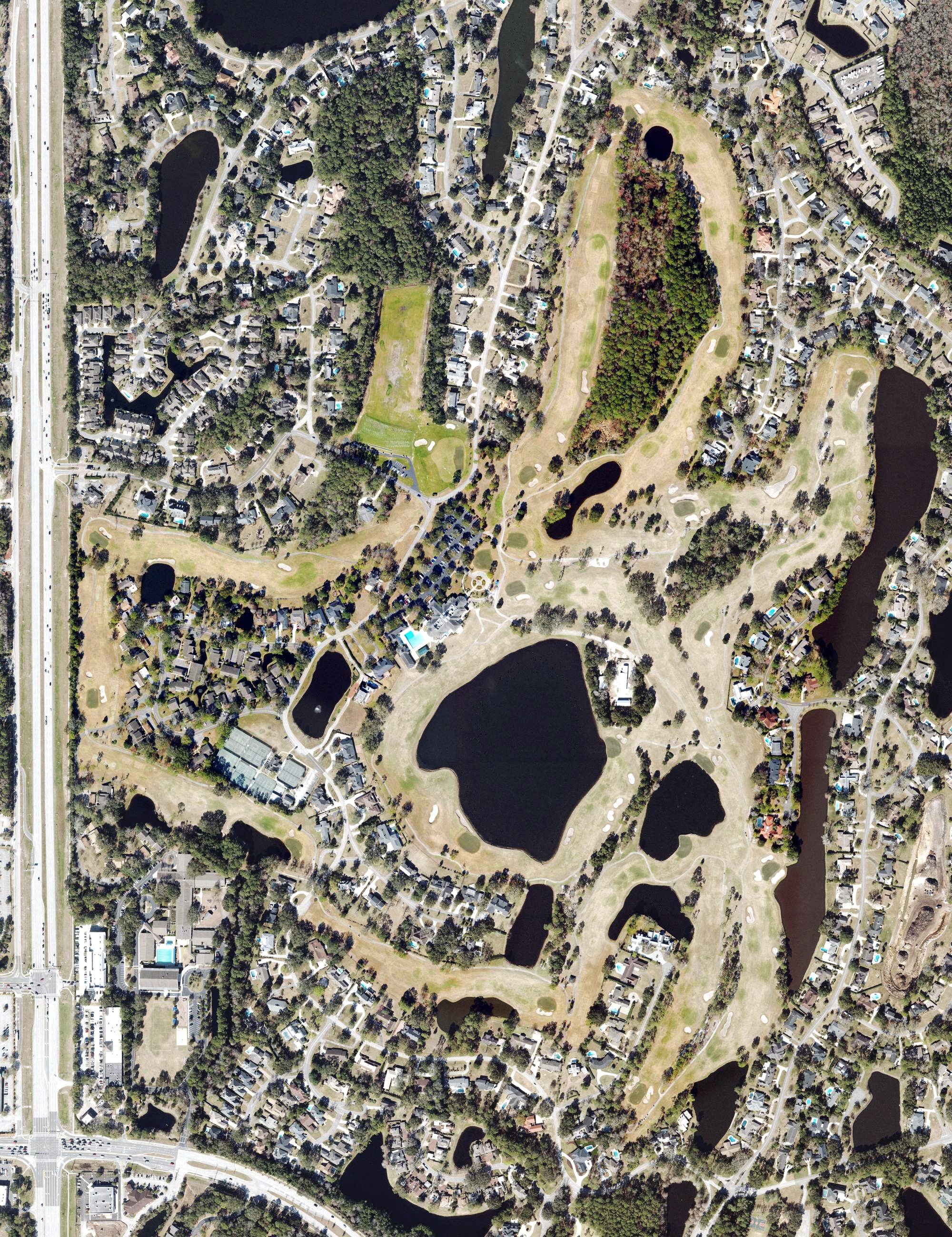 Aerial view of Deerwood Country Club, FL