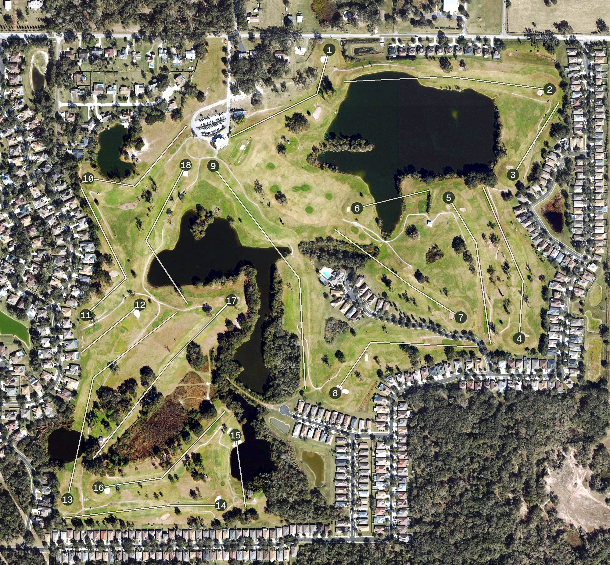 Aerial view of Diamond Hill Golf Club, FL
