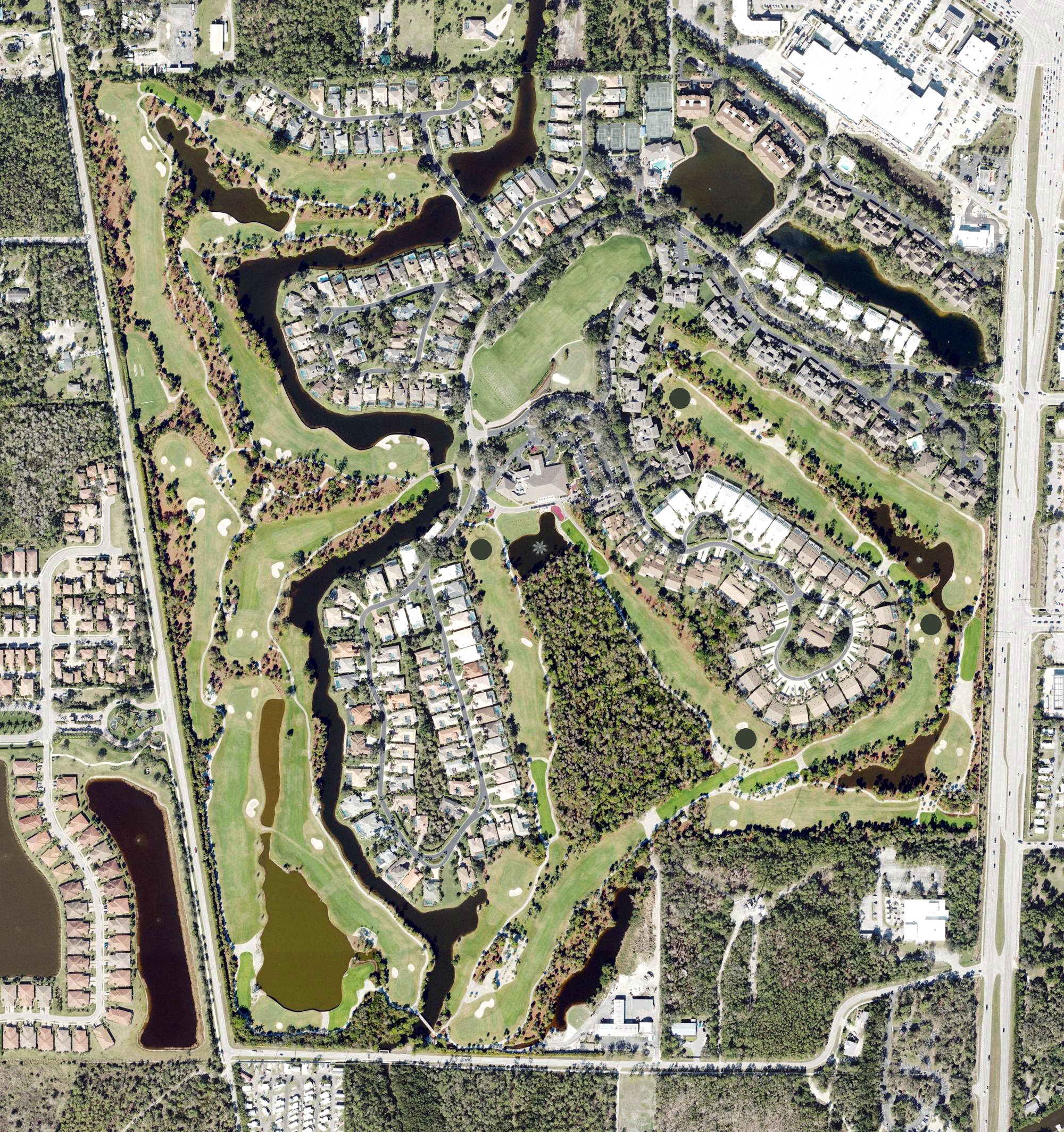 Aerial view of Eagle Creek Golf & Country Club, FL