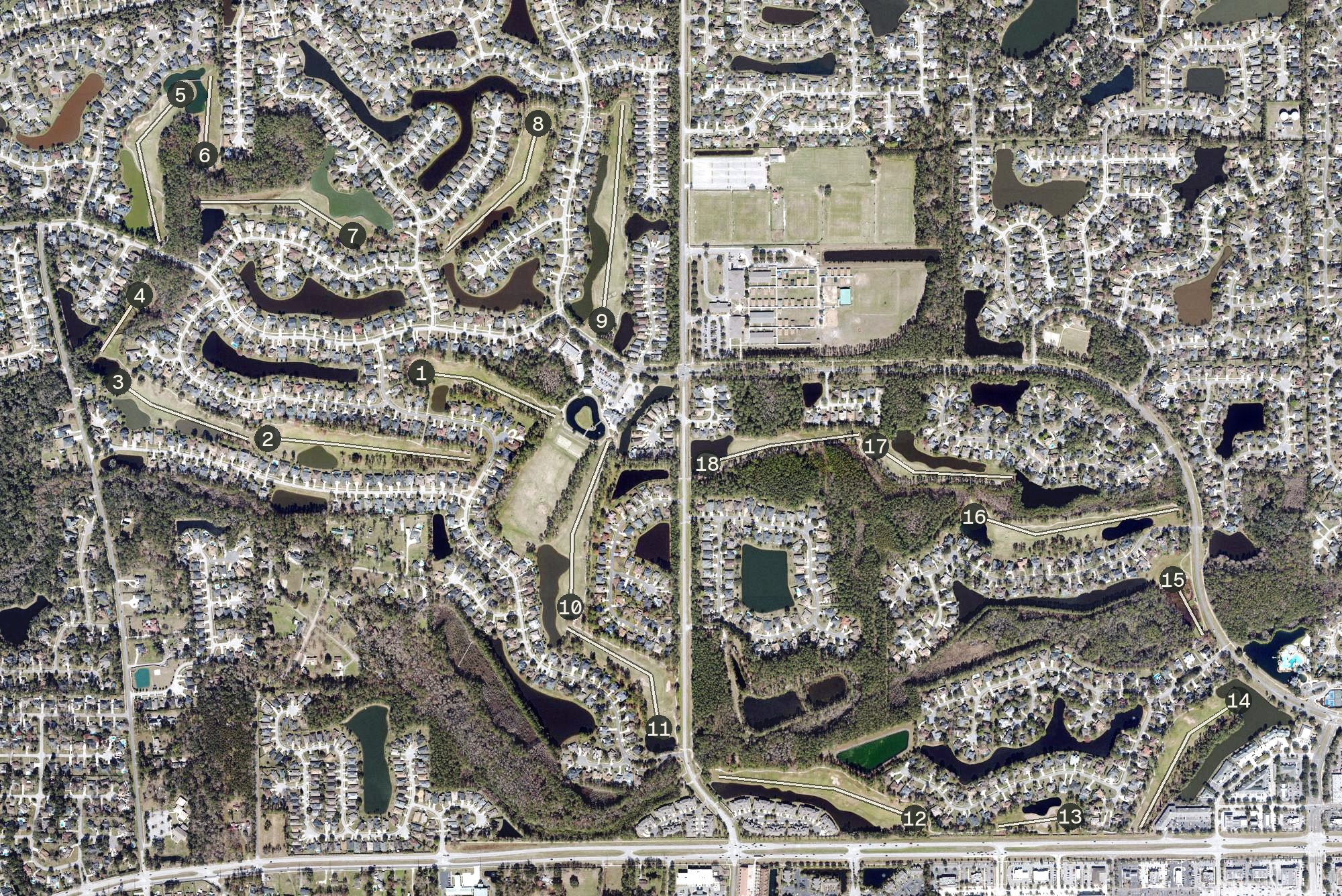 Aerial view of Eagle Harbor Golf Club, FL